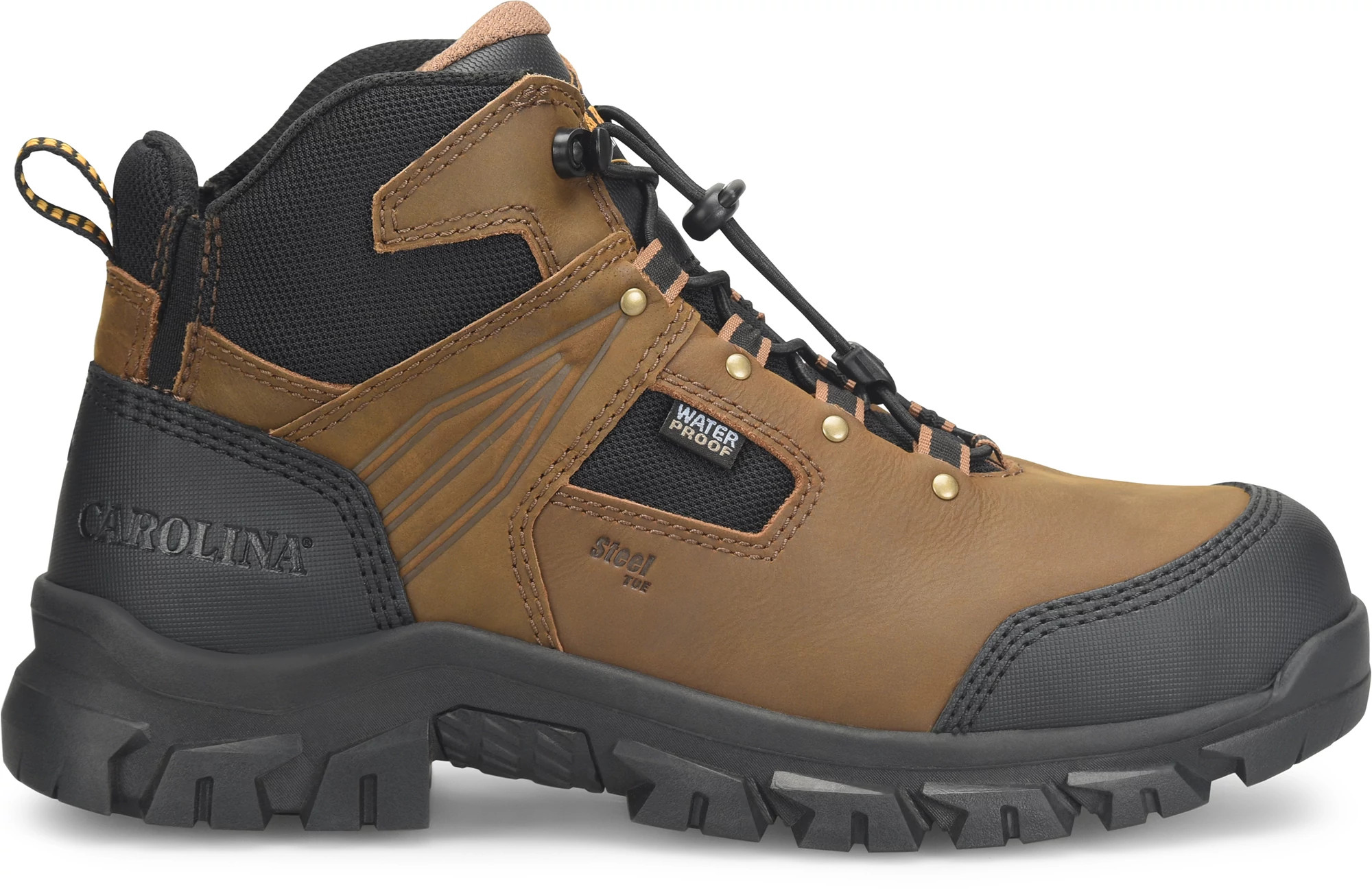 Men's Carolina 5 Inch Waterproof Steel Toe Gruntz Ez shown in Brown (Brown)