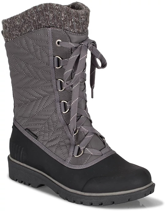 BareTraps Suede Weather Resistant Gray Side Zip Faux Fur Boots Size store 8