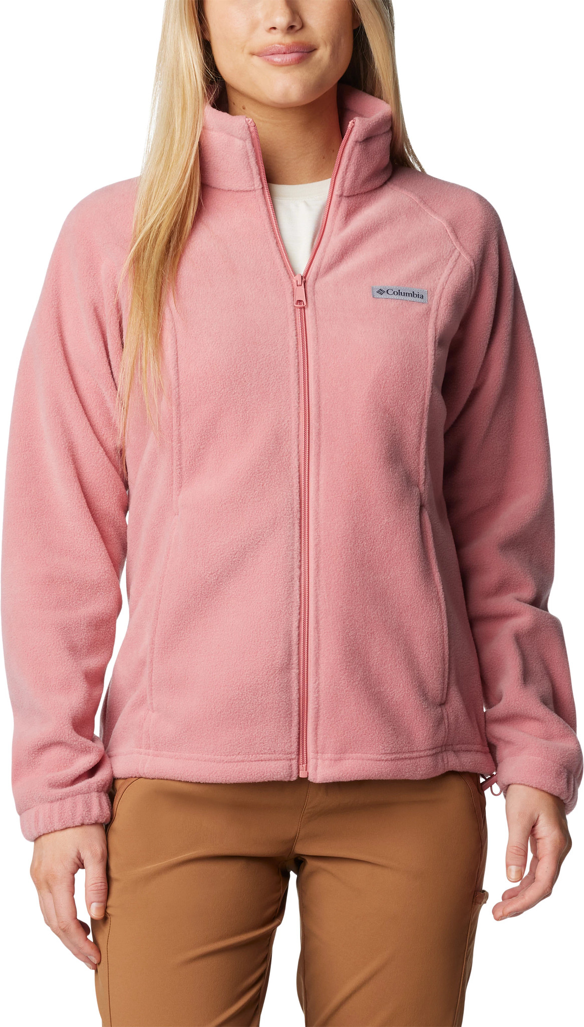 Columbia Benton Springs Full Zip Fleece Jacket Women s Pink Agave M