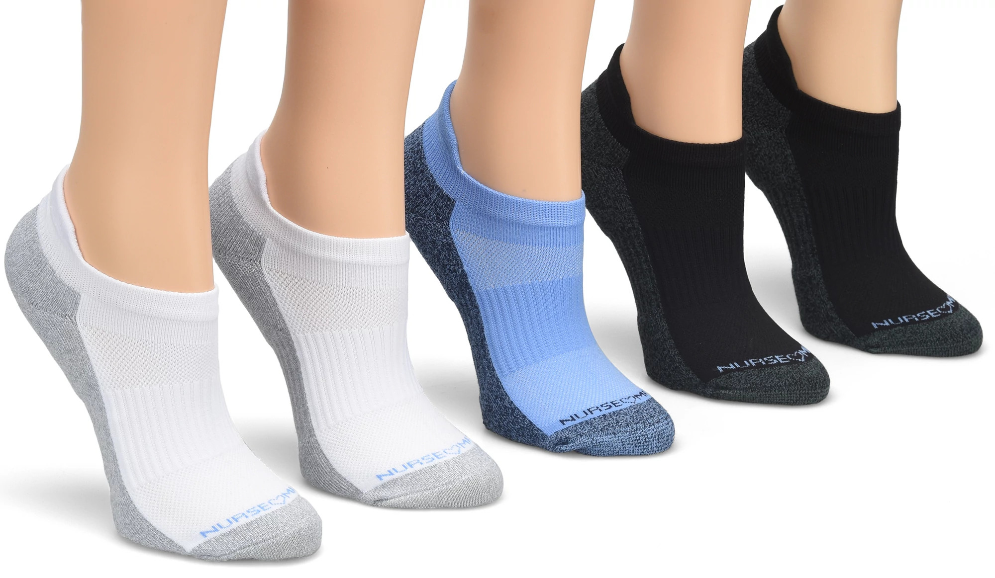 5-pairs Women Heart Print Non-slip Ankle Socks