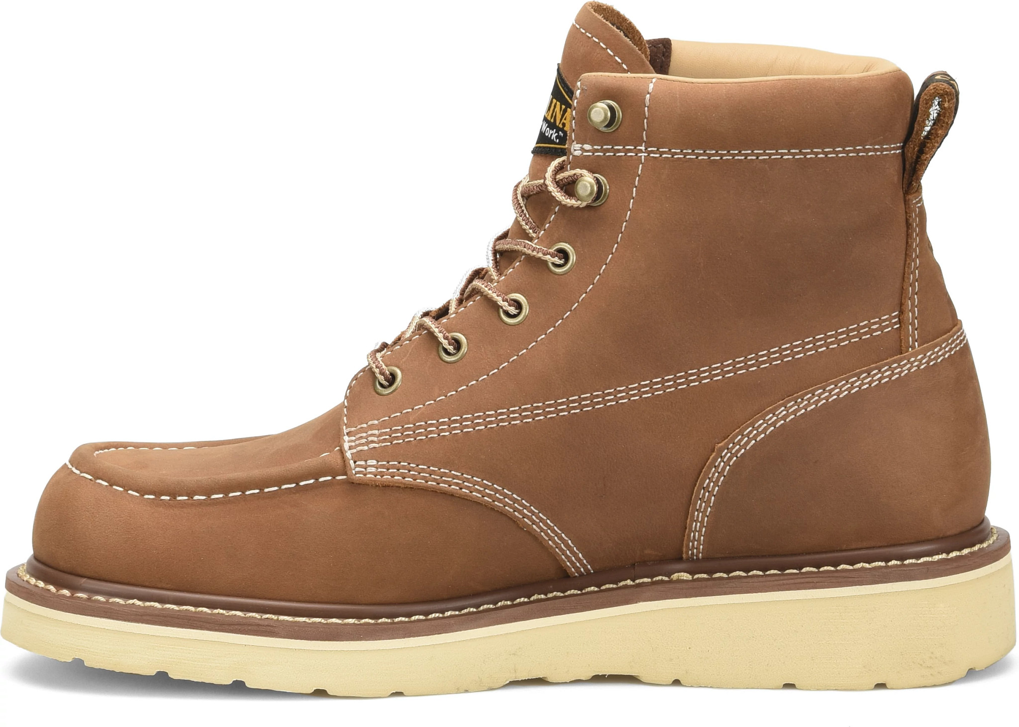 Amp 6 Waterproof Moc Toe Wedge Work Boot Carolina Shoe