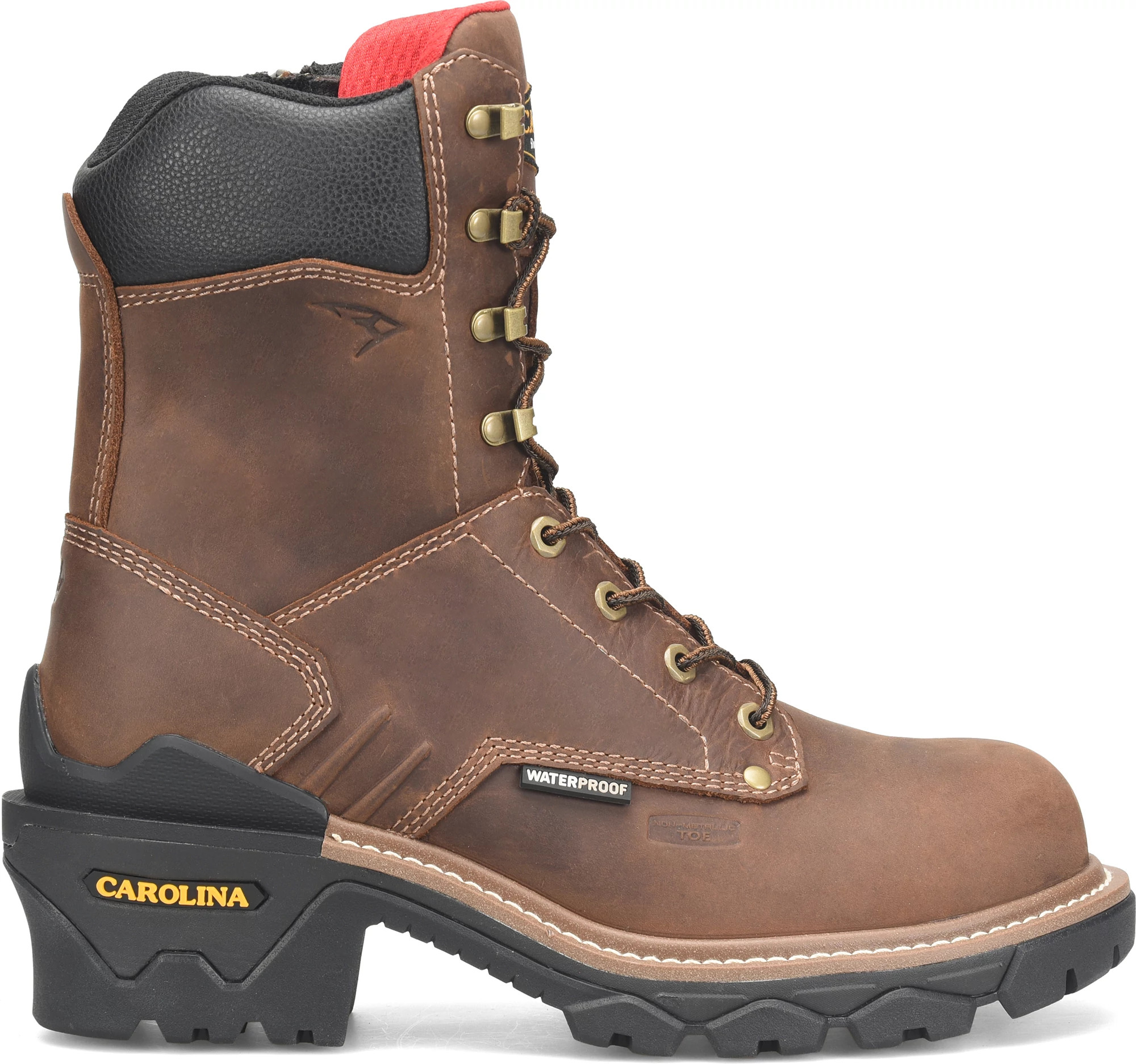 Cardinal 8 Side Zip Composite Toe Logger Carolina Shoe