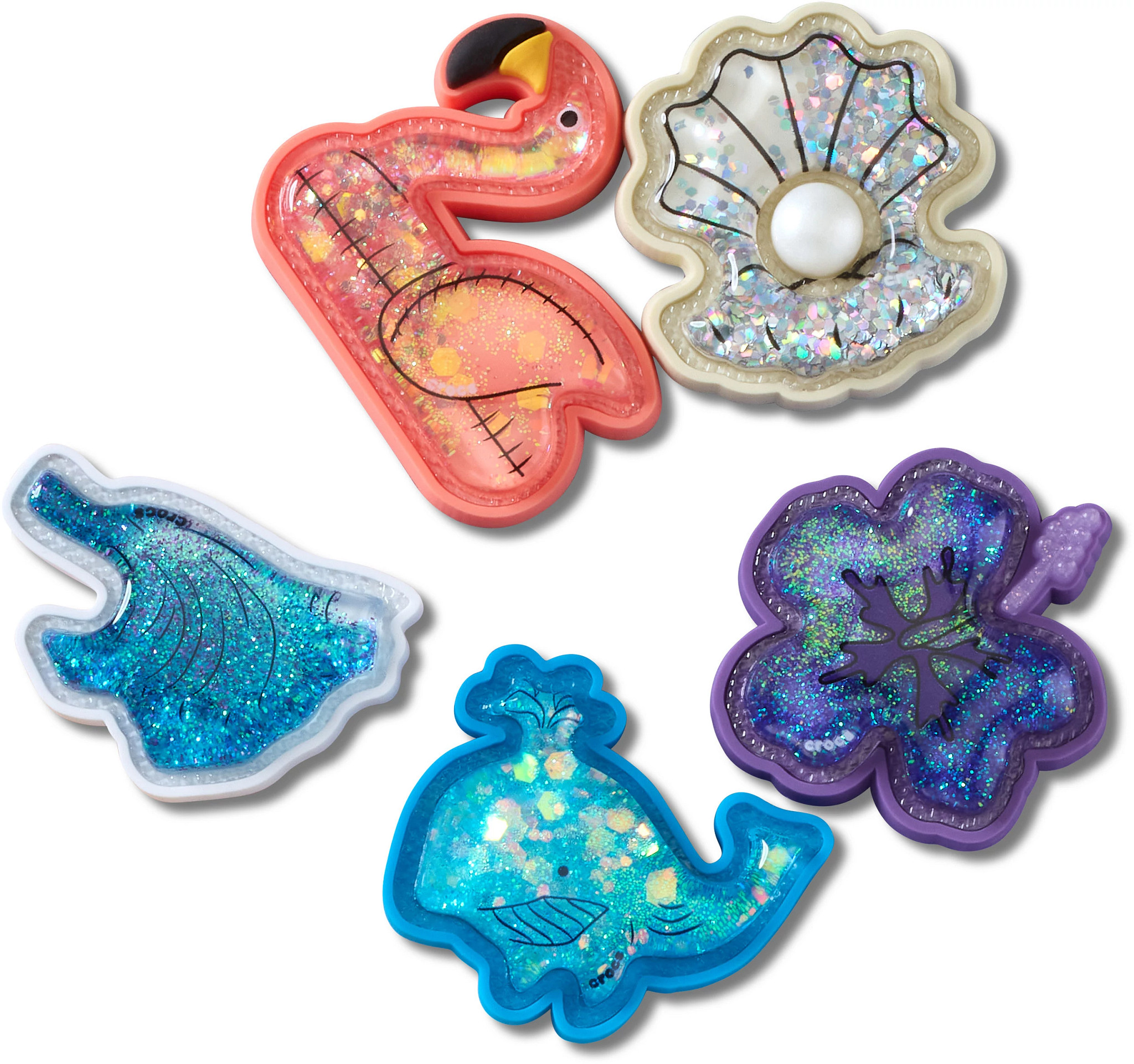 Unisex Crocs Squishy Beach Icons 5 Pack Jibbitz shown in Multi (Multicolor)