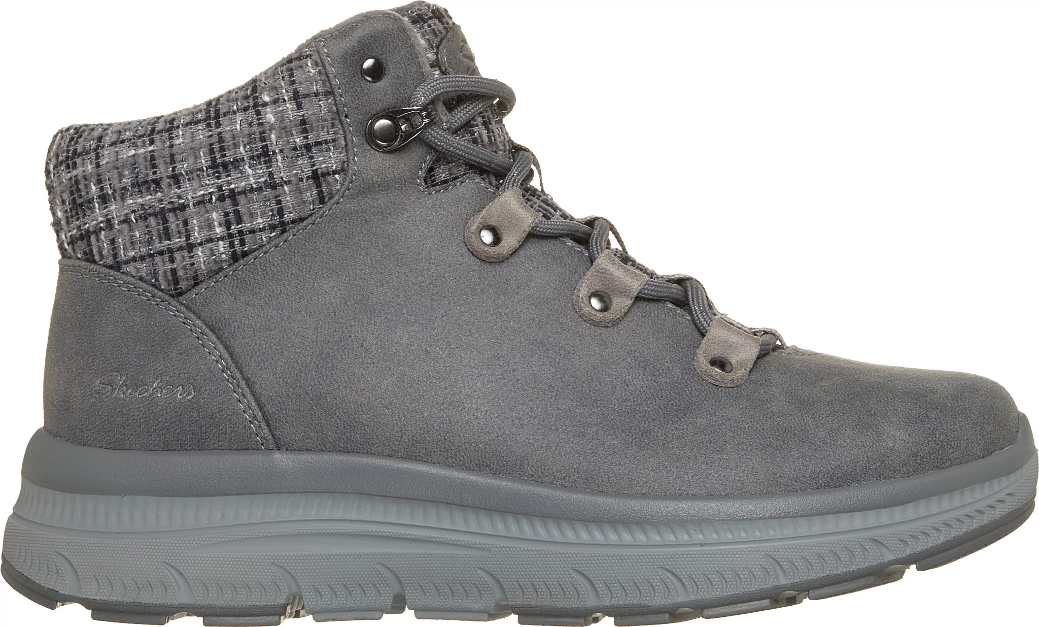 Women's Skechers Summits Plus Fierce Instincts shown in Charcoal (Grey)