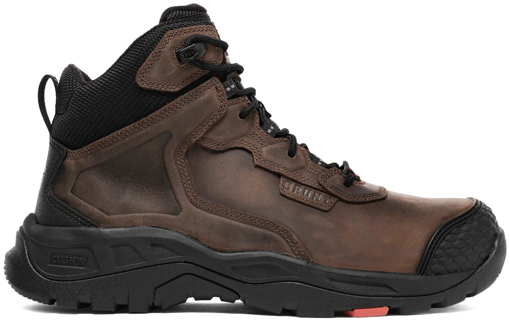 Men's Brunt Workwear Hawthorne Brunt Composite Toe Hiker shown in Dark Brown (Brown)