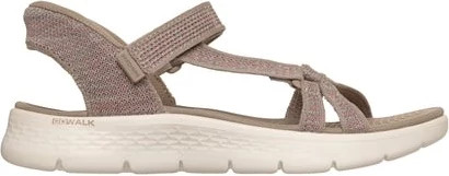 Women's Skechers Slip-Ins Gowalk Flex shown in Taupe/Multi (Brown)