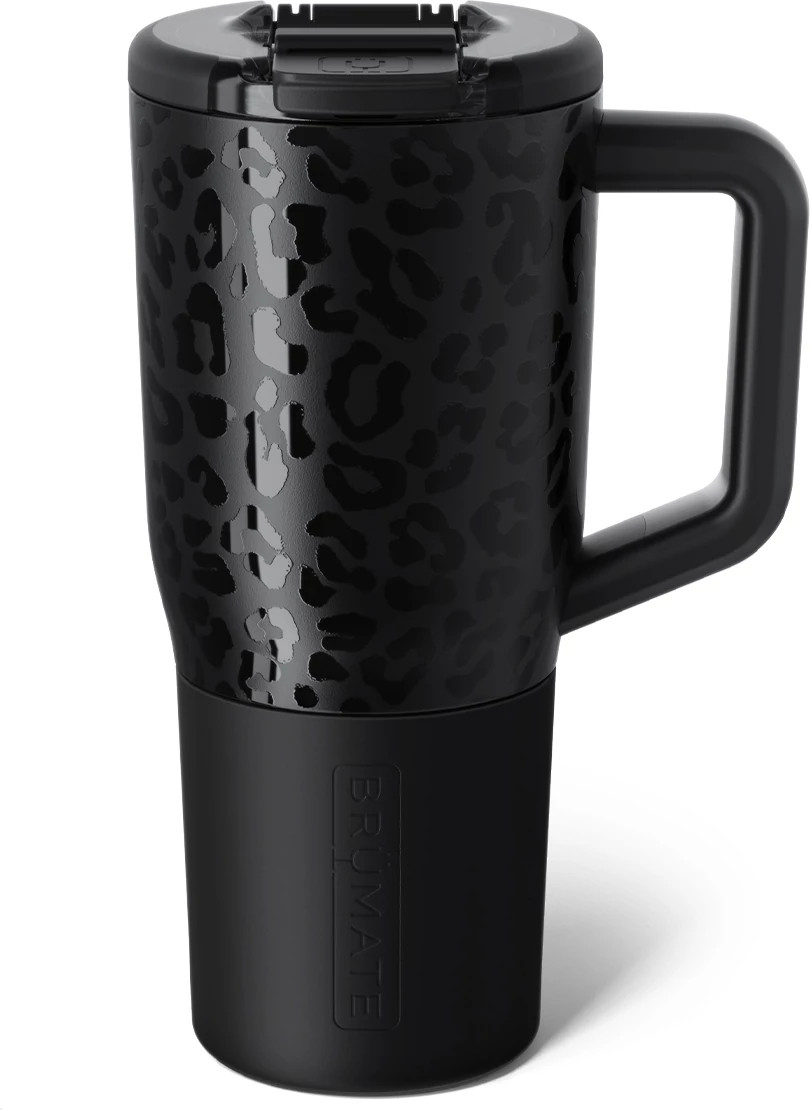 Brumate Muv 25oz Insulated Mug shown in Onyx Leopard (Black)