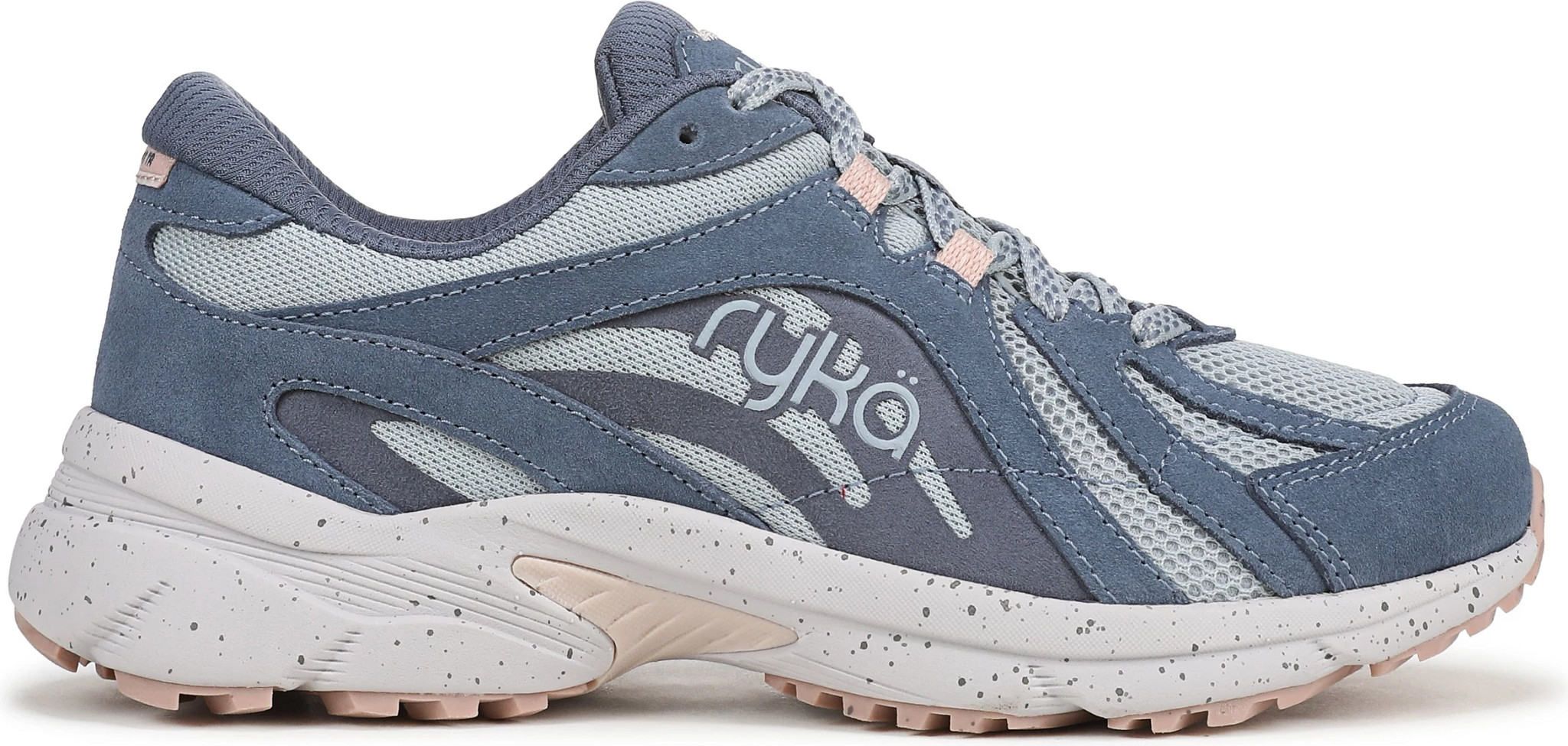Women's Ryka Skylift Trail Runner shown in Blue/Grey/Pink (Blue)