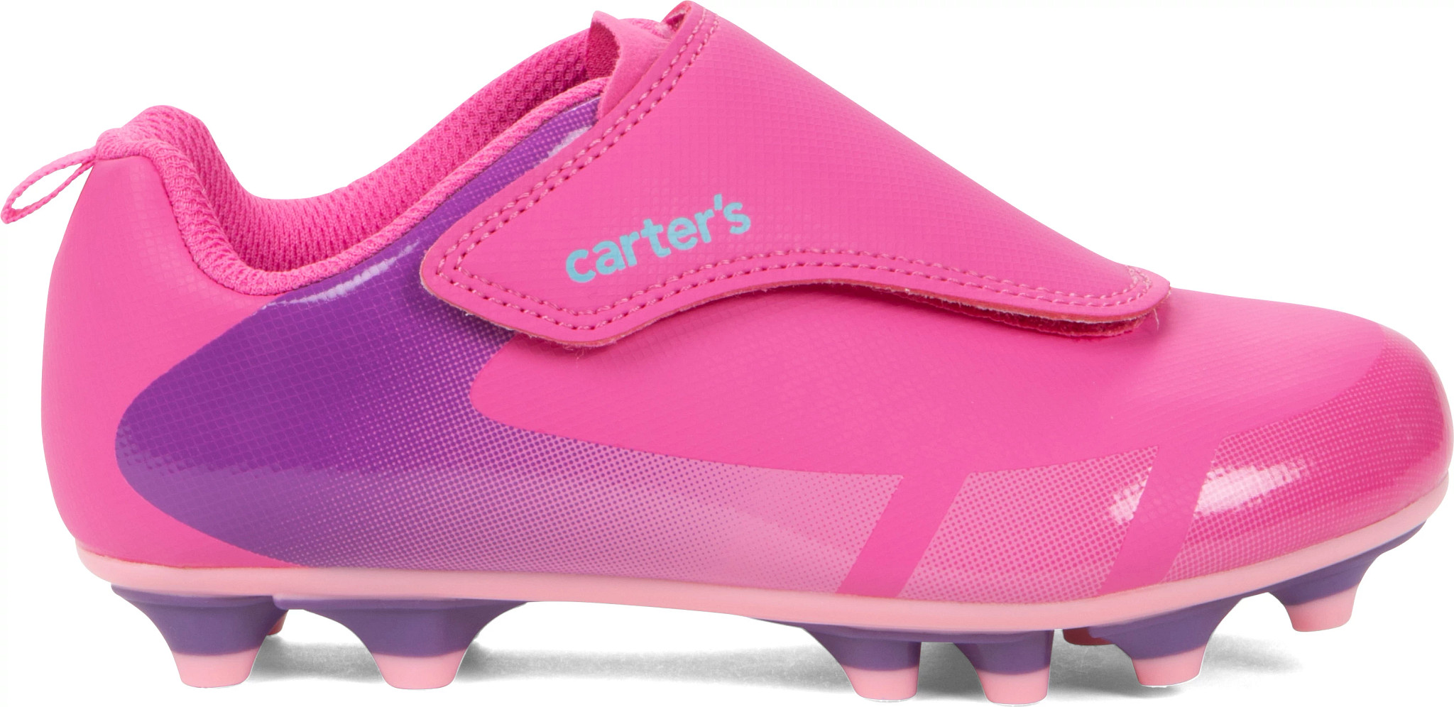 Girl's Carter Fica Velcro Soccer Cleat shown in Pink (Pink)