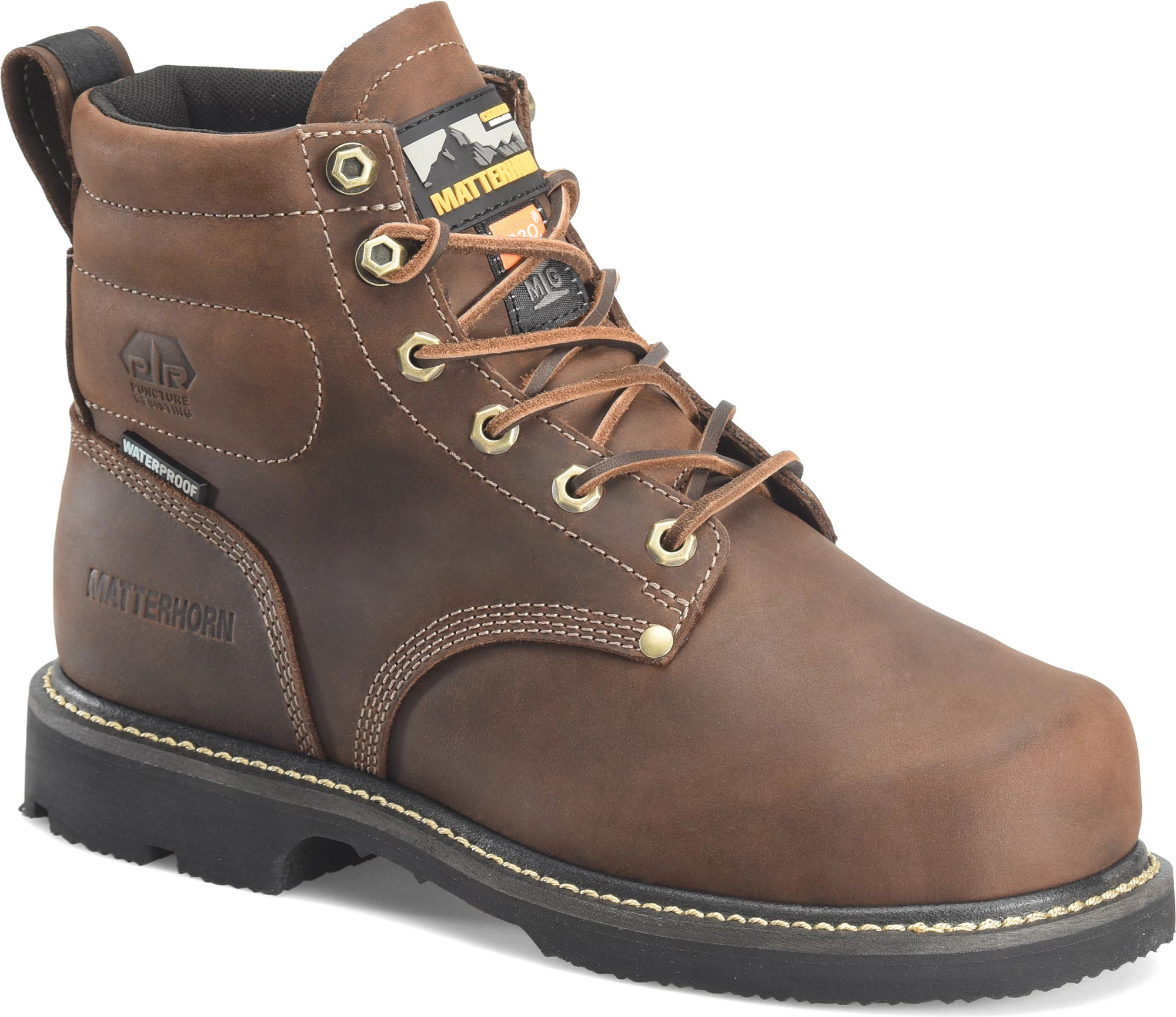 Waterproof steel cheap toe cap boots