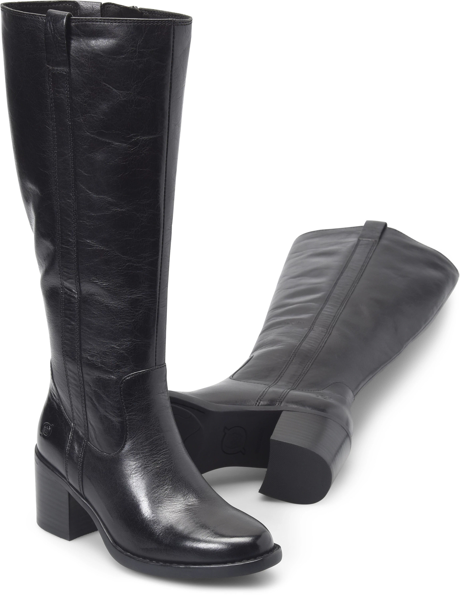 Born Boots Vita Black Leather Buckle Knee-High Wide Shaft Women’s Size 7 / purchases 38