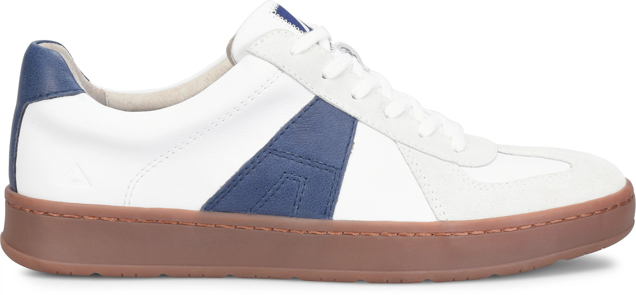 Verano Lace Up Sneakers se muestra en la White/Navy (Blanco)