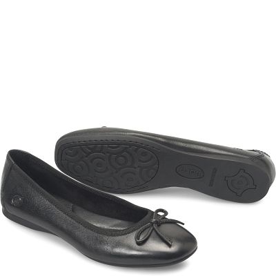 Born Shoes Womens 8 CKF9 Mary Jane Flats W01657 Black Leather Hook