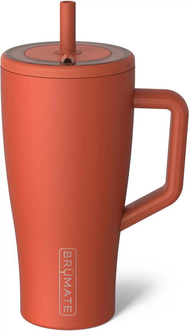 Unisex Brumate Era 30oz Straw Tumbler shown in Cedar (Orange)