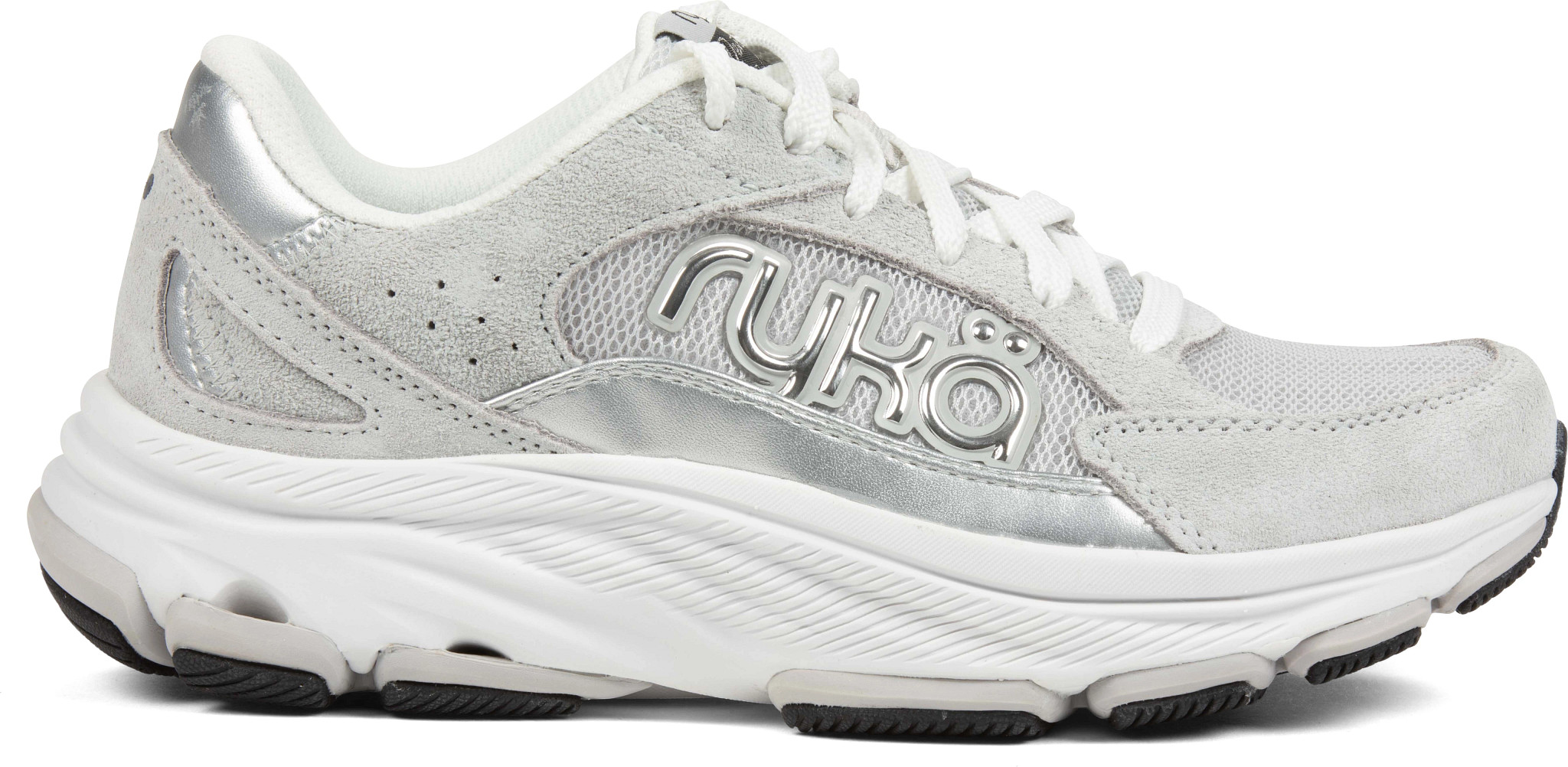 Women's Ryka Devotion X Max Classic Walker shown in Grey/Silver (Grey)