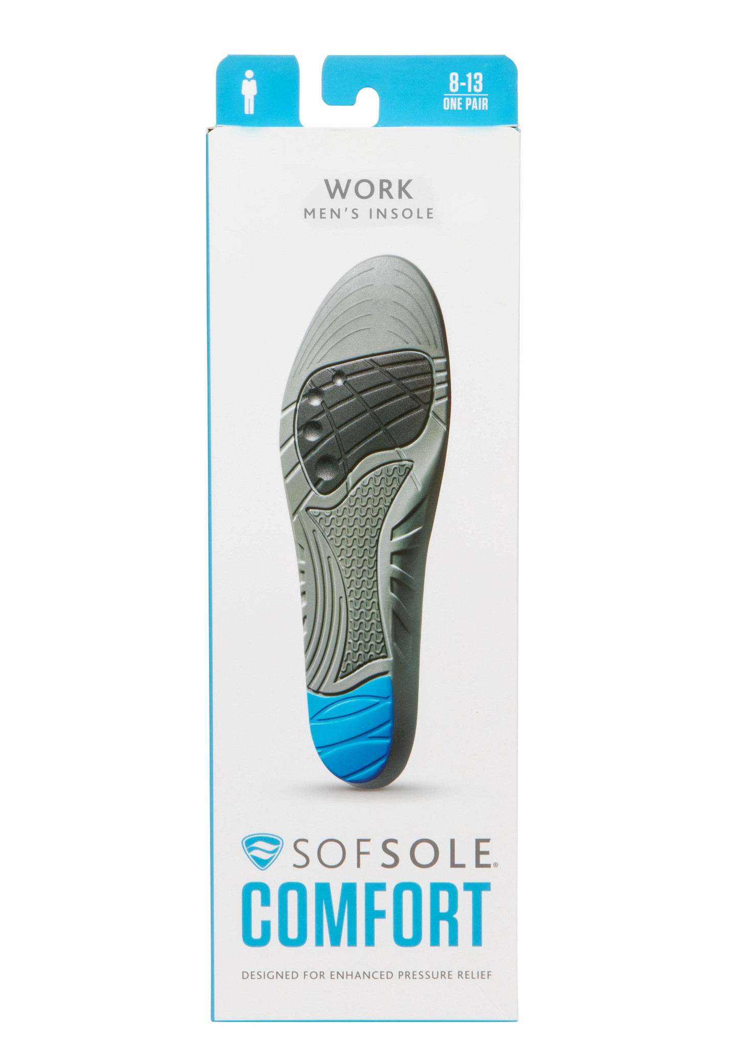 Unisex Mens Sofsole Work 8-13 Insole shown in Green (Green)