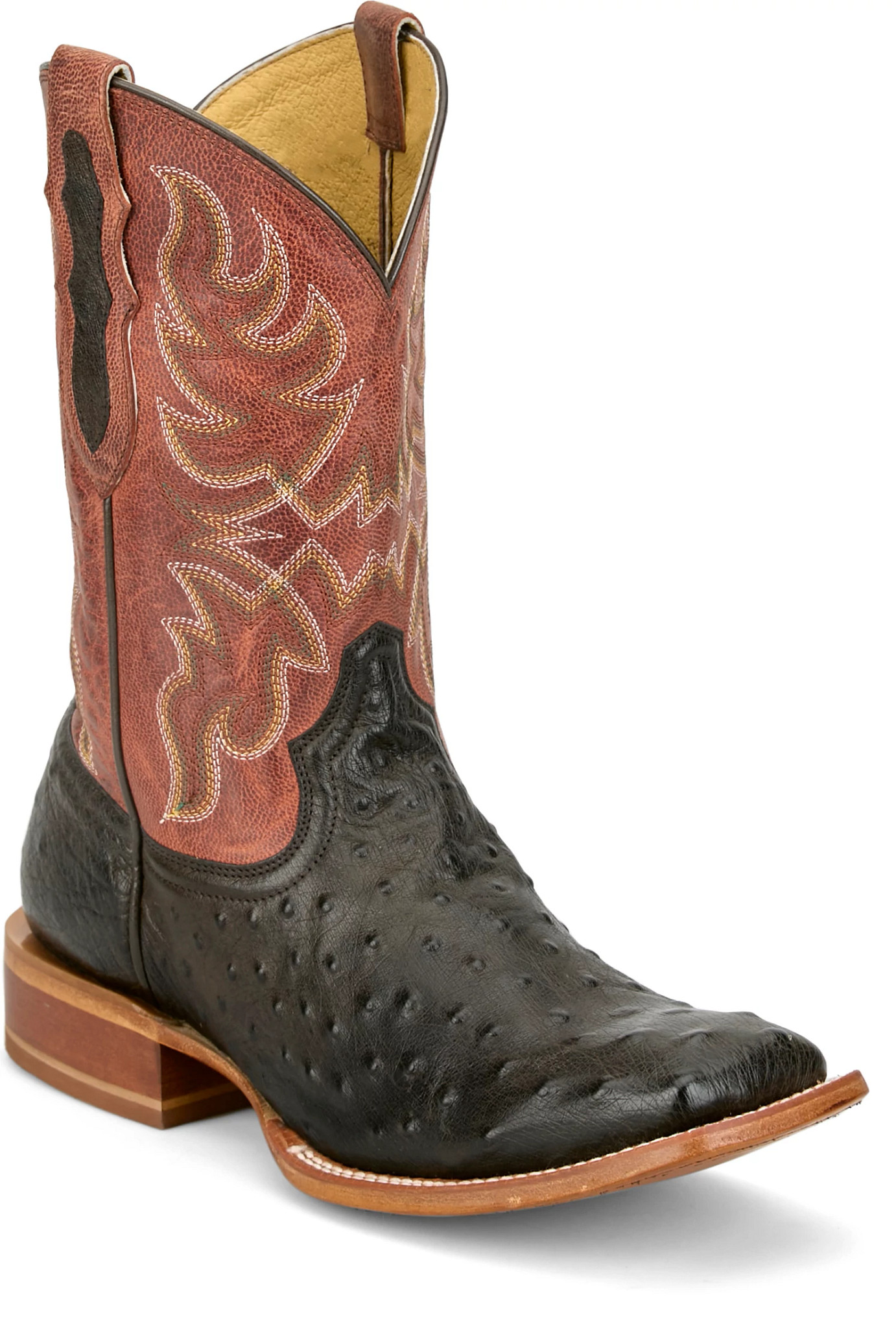 Blaine 11" Ostrich shown in Burgundy (Brown)