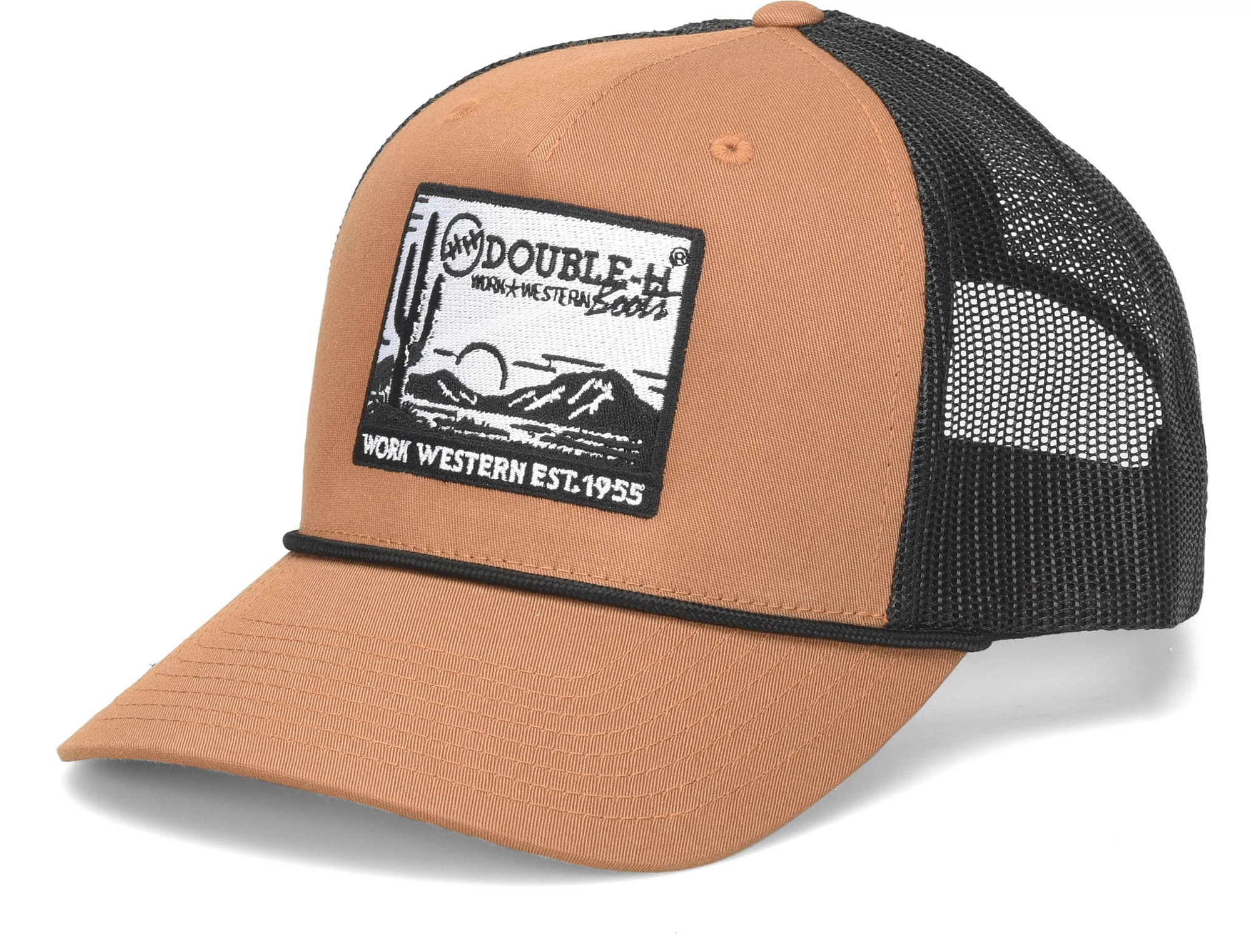 Work Western Est.1955 Logo Trucker Hat shown in Brown (Brown)