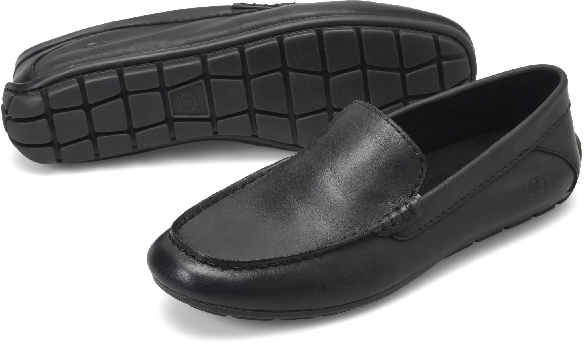 Born Mens Size 8 Liam Black Full Grain Leather Slip On Driver Loafers Shoes Born Mens Size 9 Liam Black Full Grain Leather Slip On  main image 3