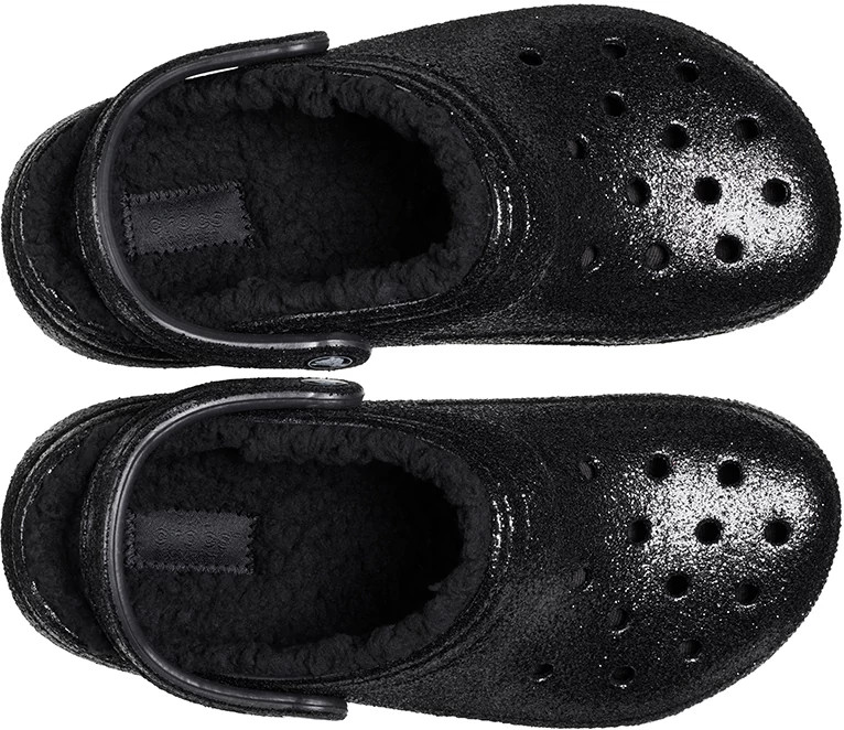 Glitter Crocs Fuzzy Black Crocs Classic Fuzz-Lined Clog Little Kid