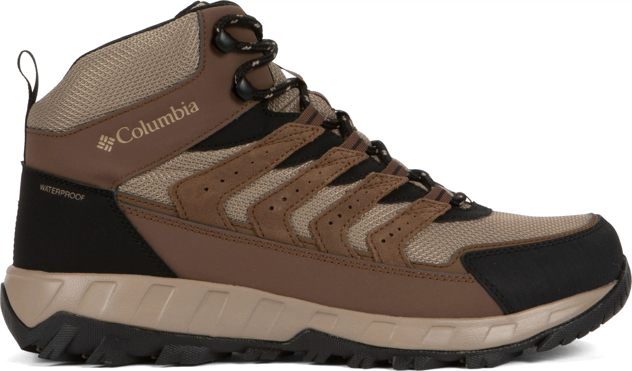 Men's Columbia Waterproof Strata Trail Hiker shown in Brown (Brown)