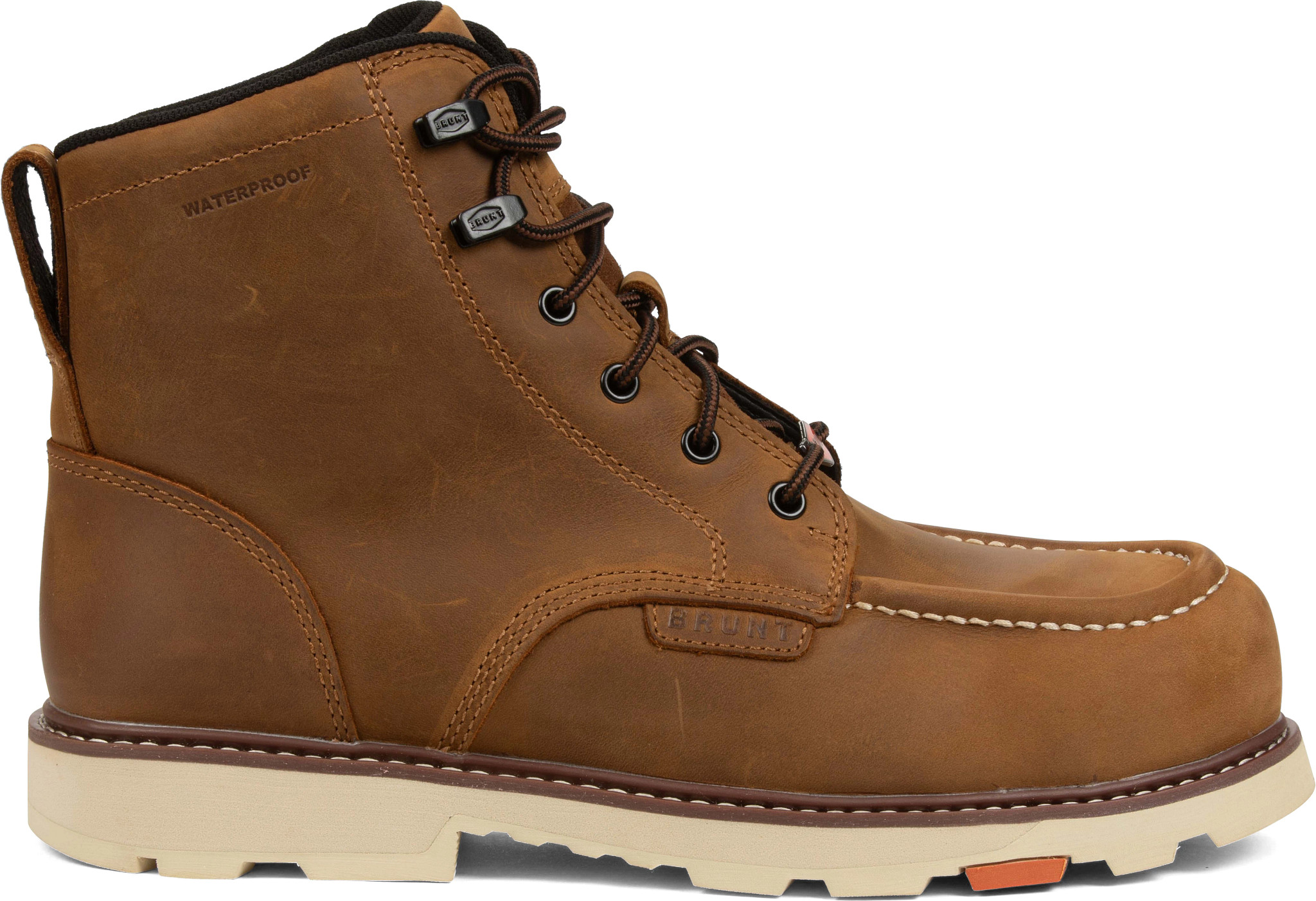 Men's Brunt Workwear 90 Degree Heel Waterproof Comp Toe Marin shown in Brown (Brown)