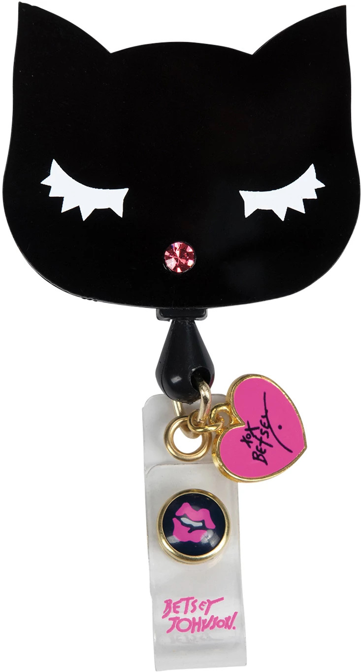 Betsey Johnson (GBG) Cat Multi Charm Pearl Stretch Bracelet, Pink, One 1970s \"Alley Cat by Betsey Johnson\" 2 Piece Intarsia Knit Hotpants