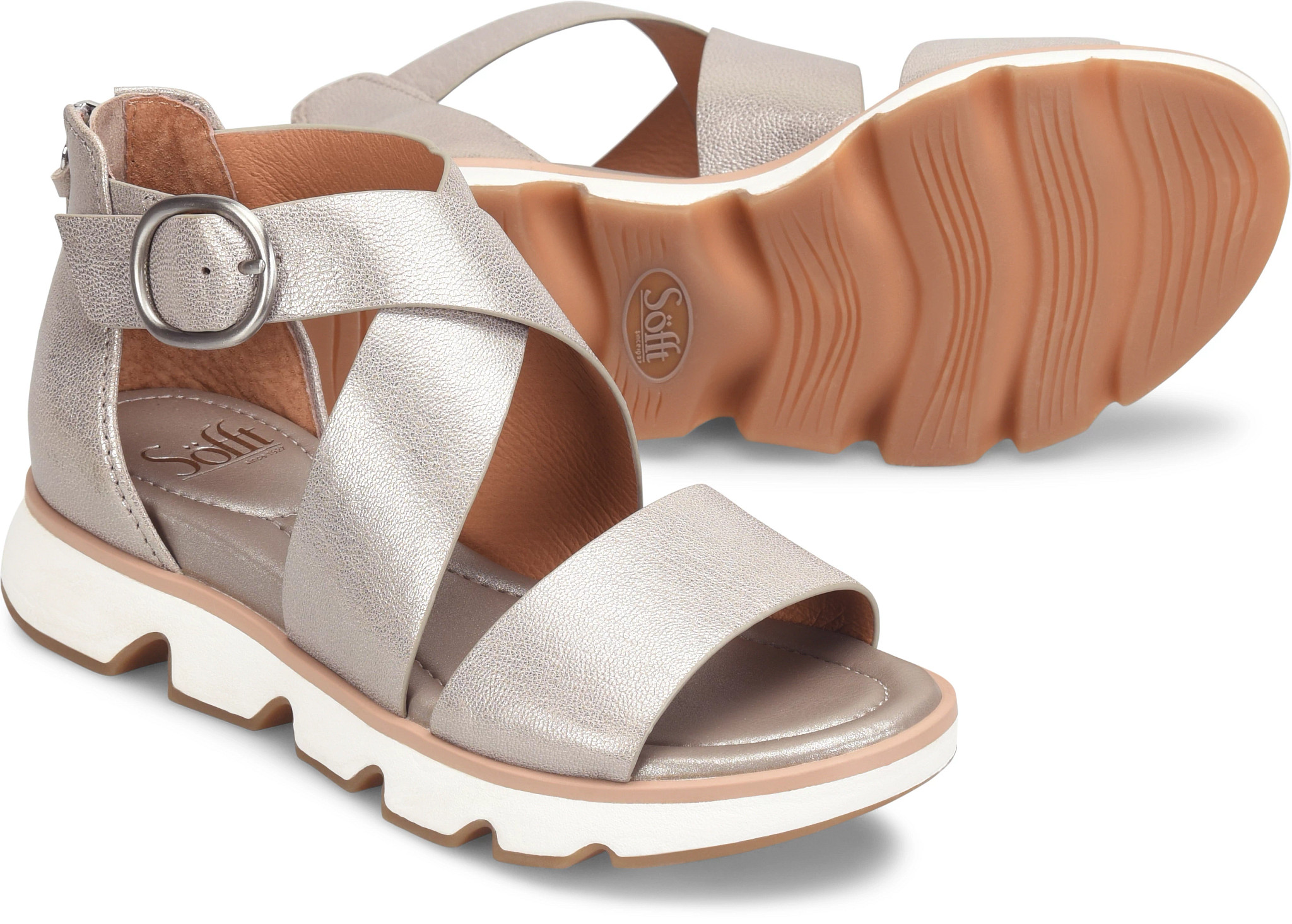 (取寄) ソフト レディース マッケンナ Sofft women Sofft Mackenna Silver Mackenna | Sofft Shoe