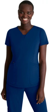 Women's Barco Skechers Slip-Ins Serene V Neck shown in Navy (Blue)