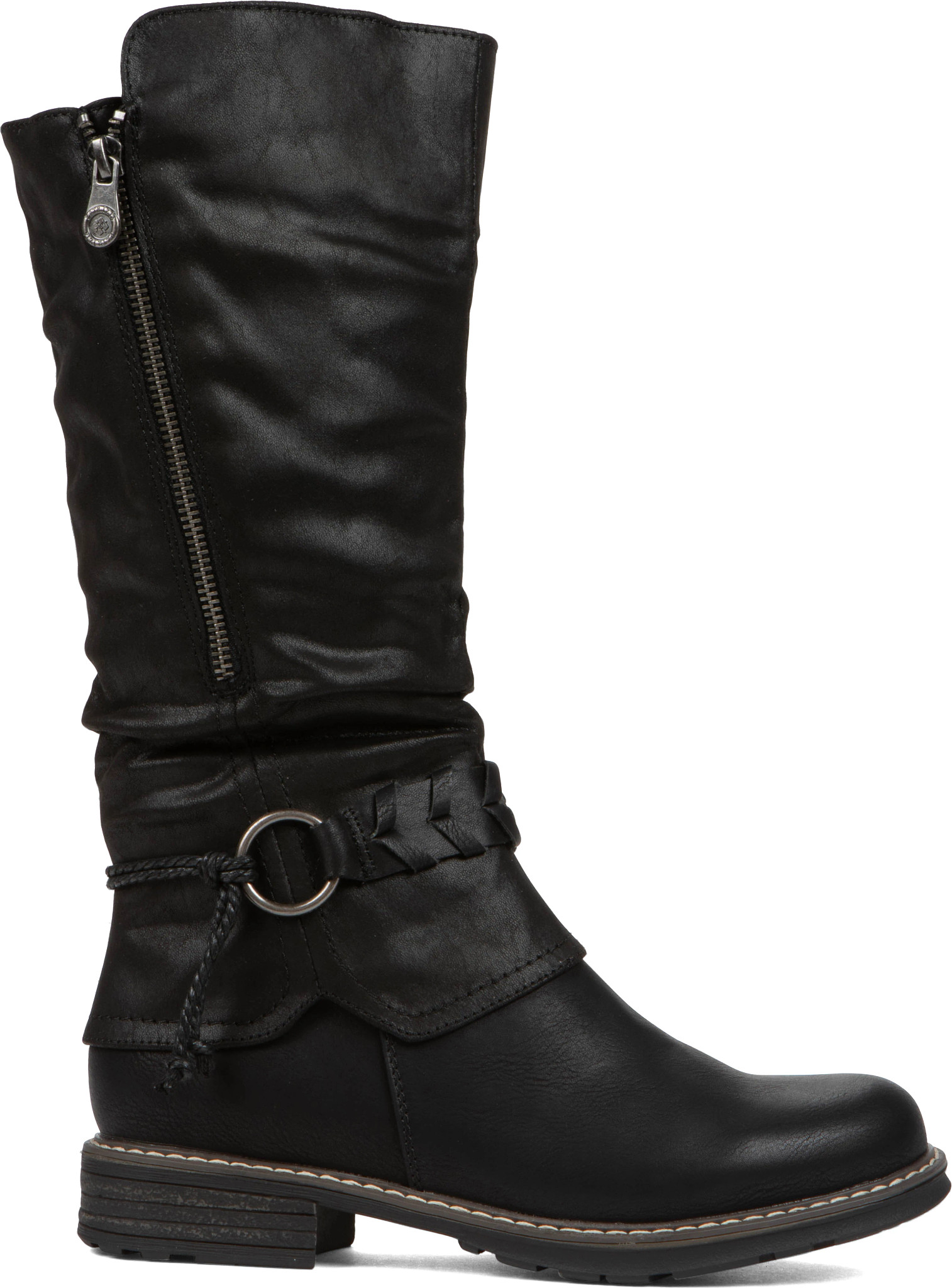 Women's Patrizia Kabuta Side Zip Boot shown in Black (Black)