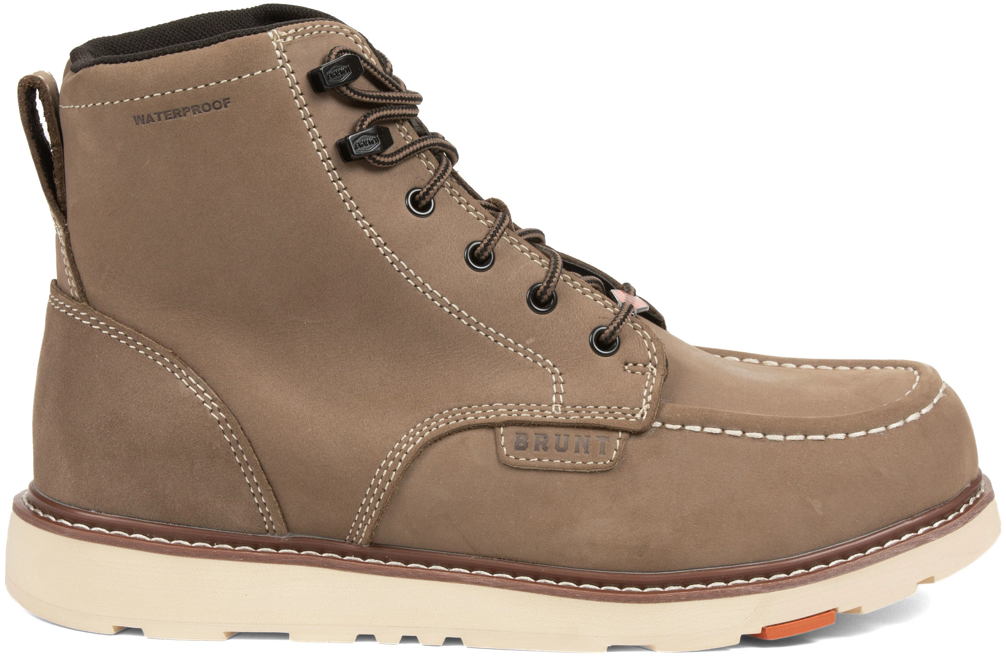 Men's Brunt Workwear 6 Inch Waterproof Composite Toe Marin shown in Light Grey (Grey)