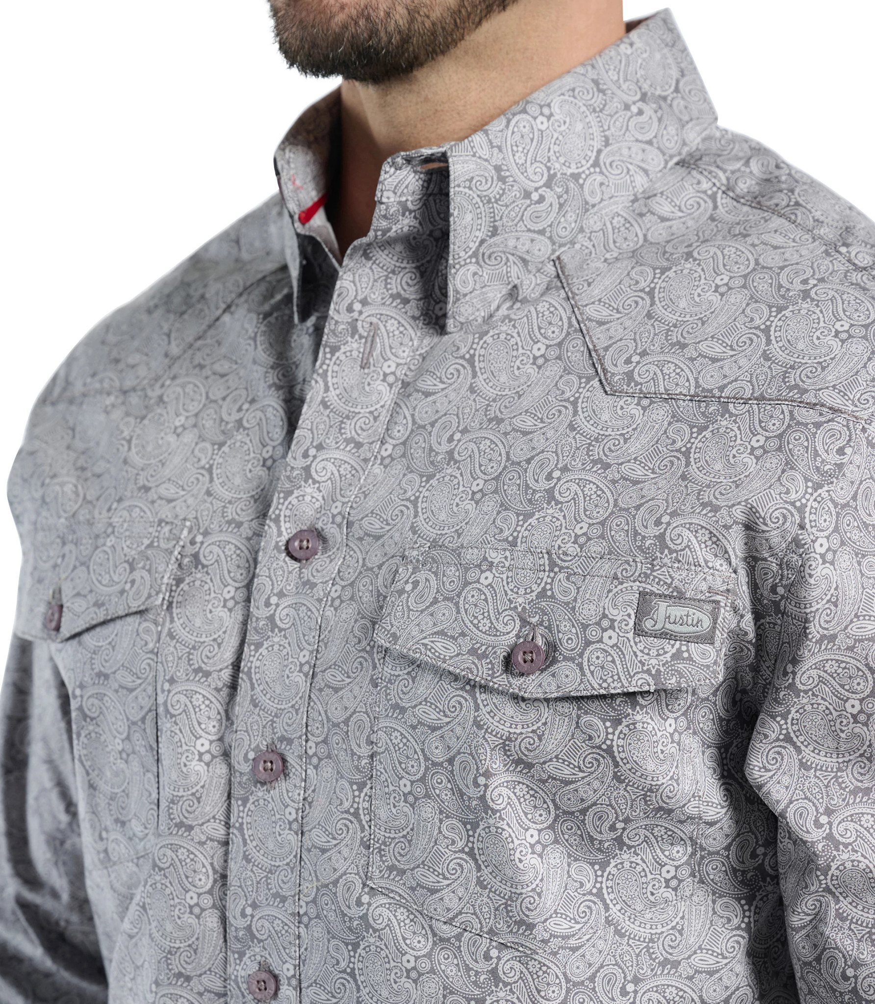 Buckskin Mens Woven Shirt | Justin Boots
