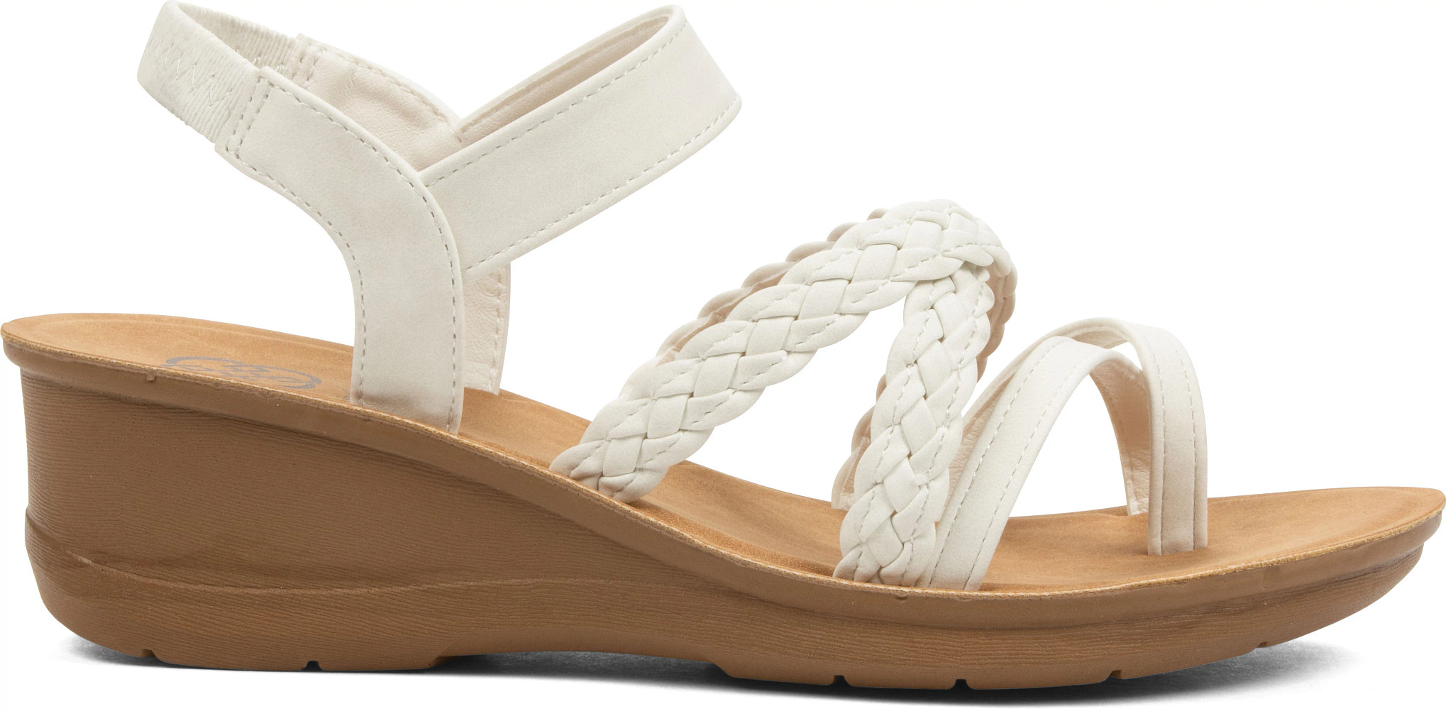 Women's Daisy Fuentes Dosaun Quarter Strap Wide shown in White (White)
