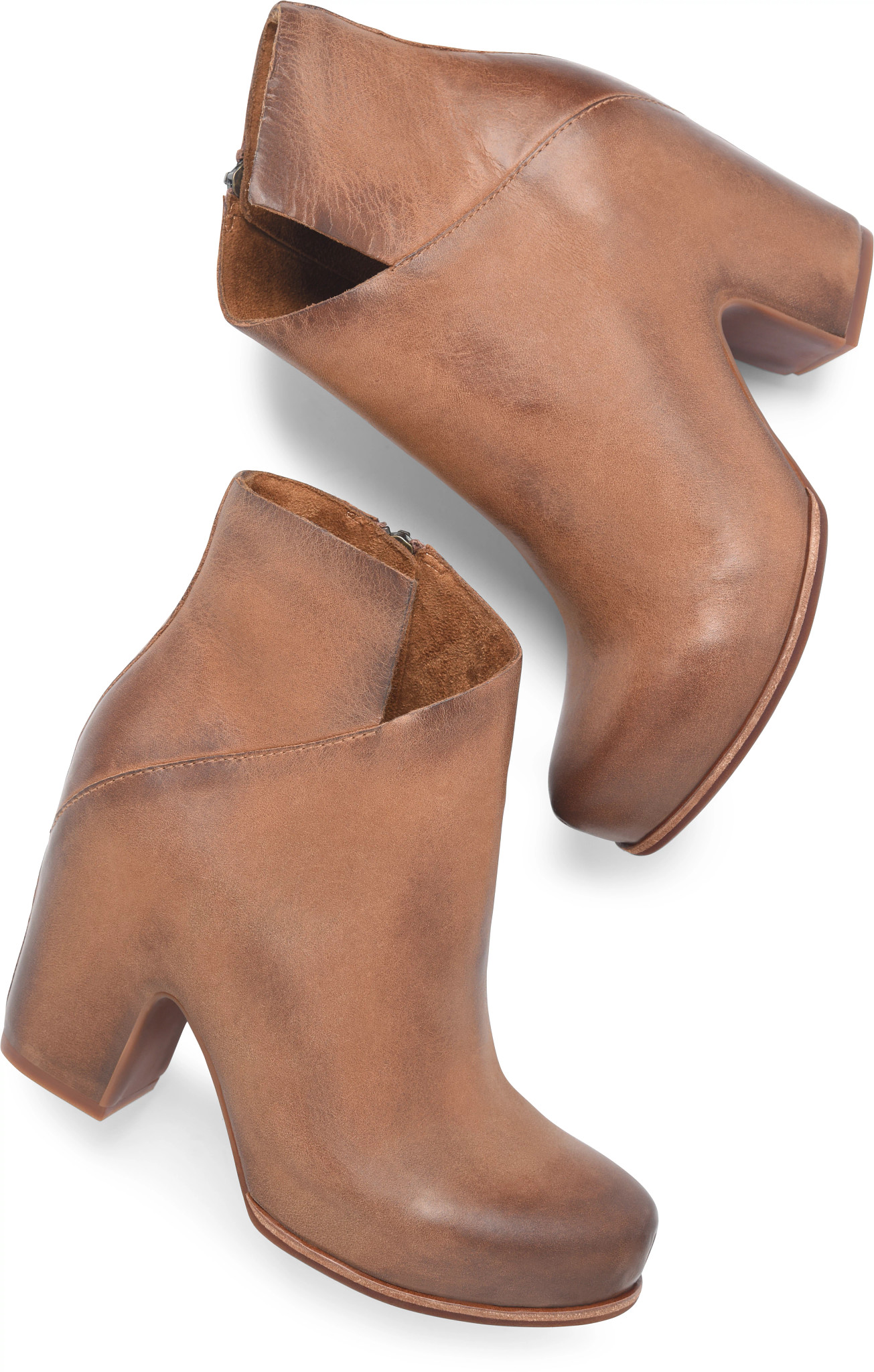 Kork Ease Brown leather ankle Booties 2024 with heel Size 7