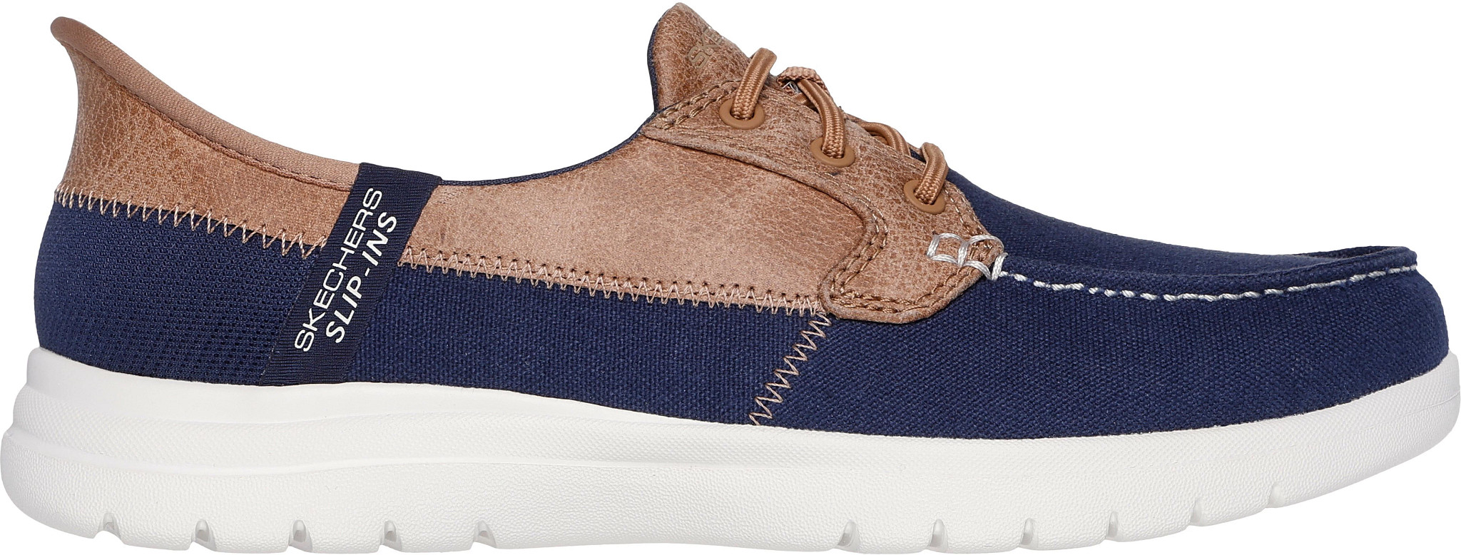 Women's Skechers Slip-Ins On The Go Flex Palmilla shown in Navy (Blue)