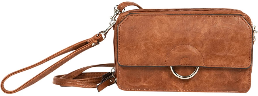 Women's Bueno Rustego Pvc Wallet On A String shown in Tan (Tan)