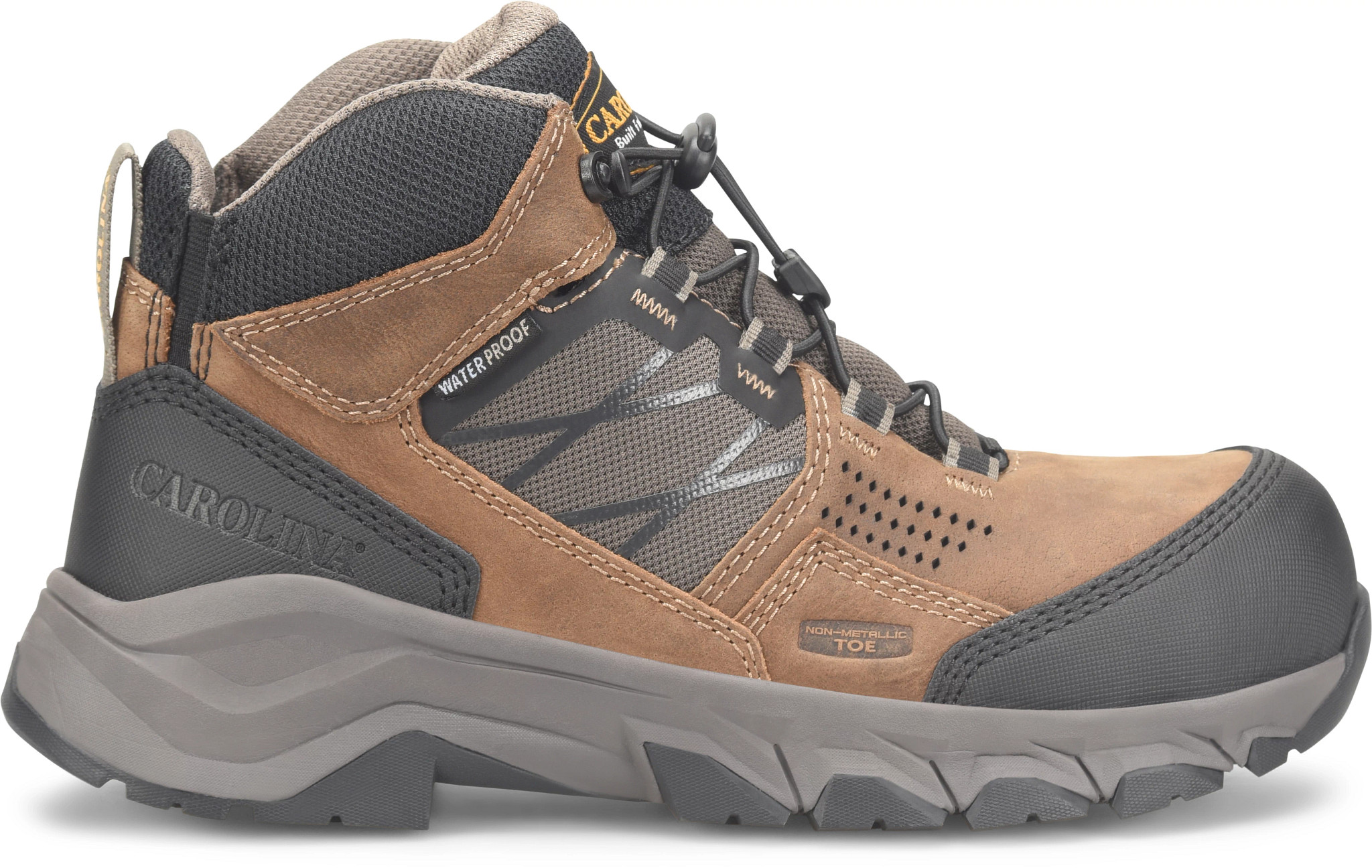 Men's Carolina Ironhide Ez Entry Waterproof Composite Toe Hiker shown in Brown (Brown)