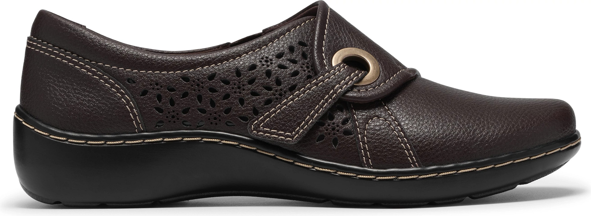 Women's Clarks Cora Teagan Slip On shown in Brown (Brown)