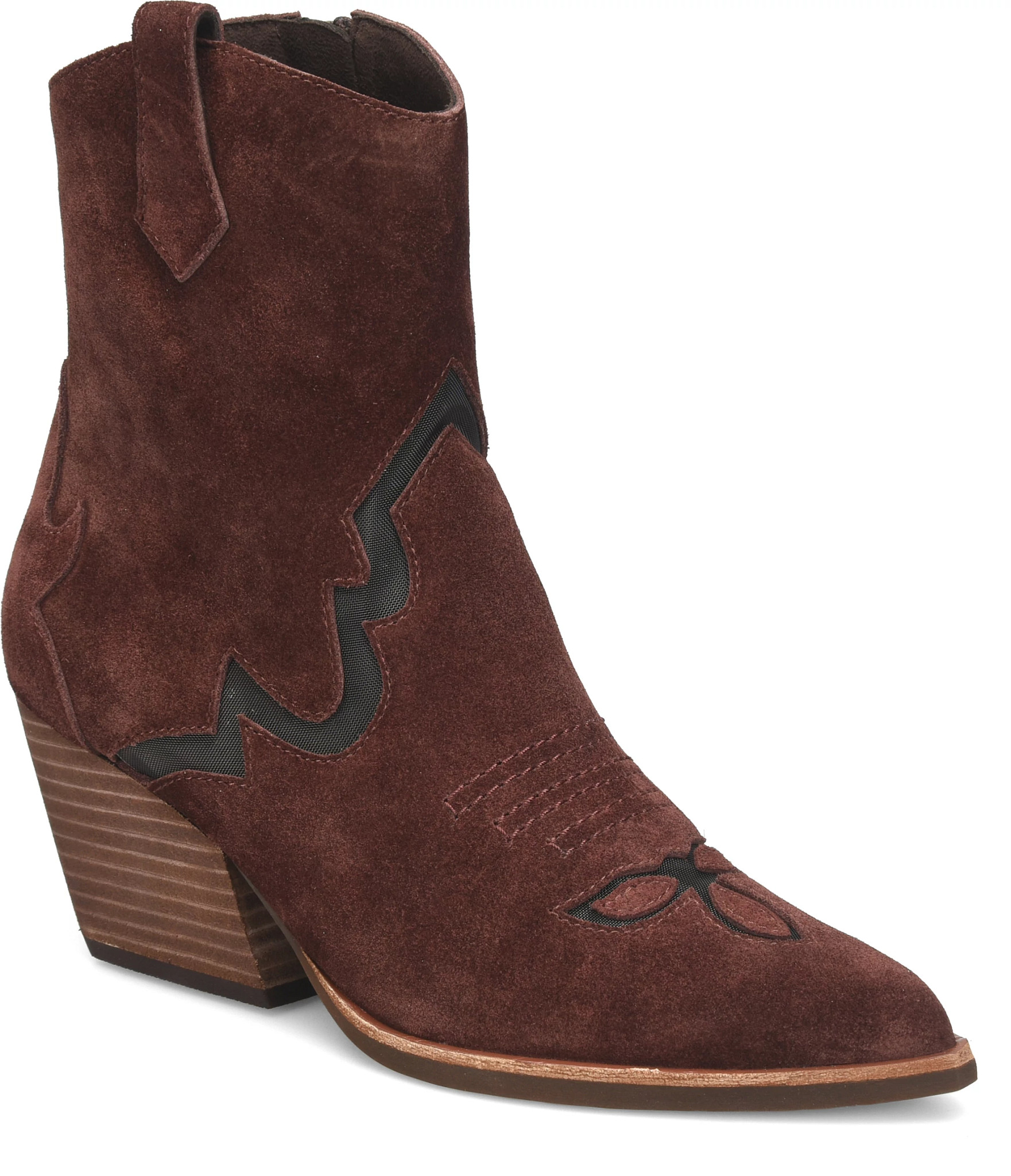 Dallas shown in Burgundy Suede Combo (Red)