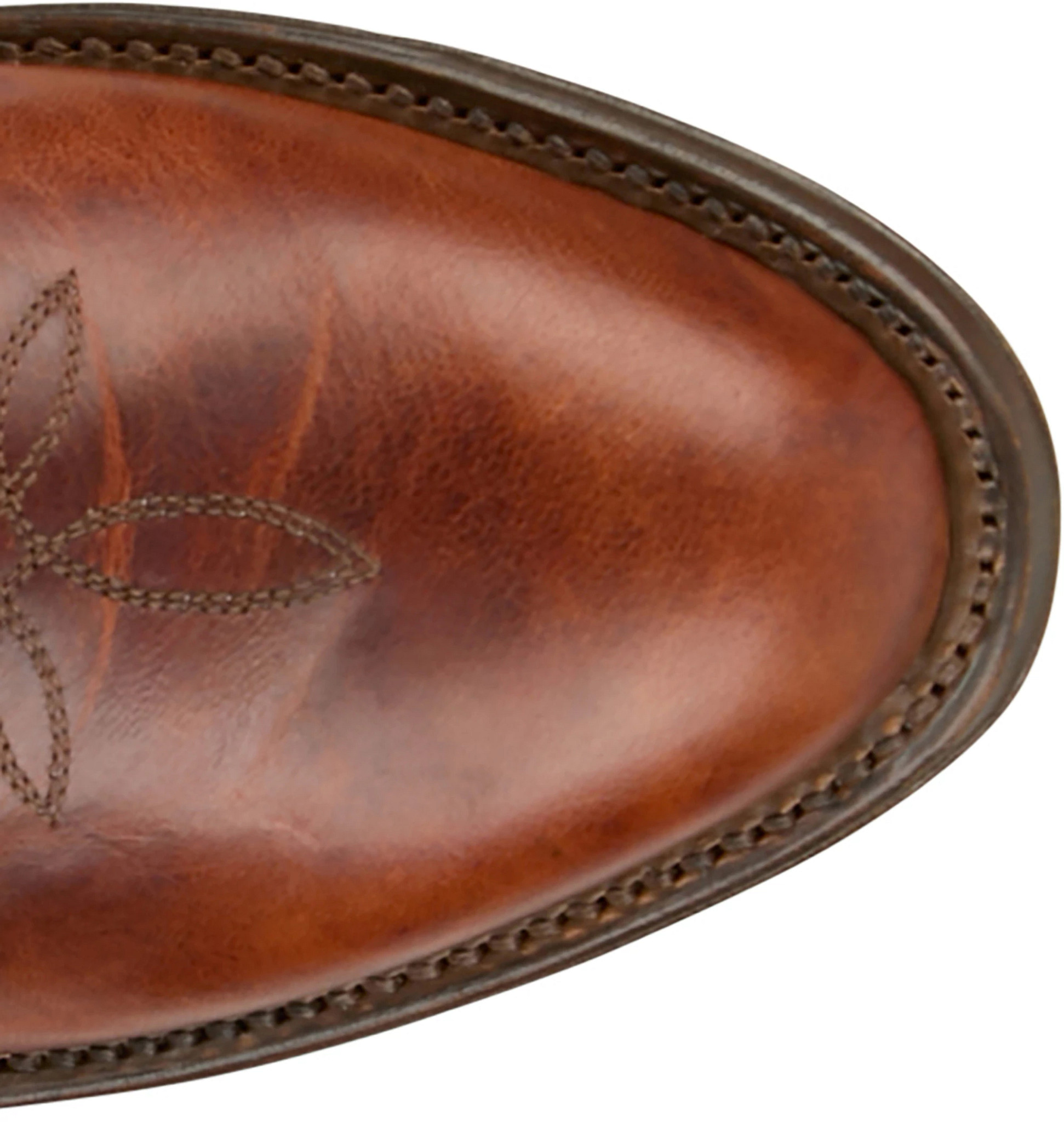 Boots western cuir marron à soufflet - Bottines cowboy artisanales