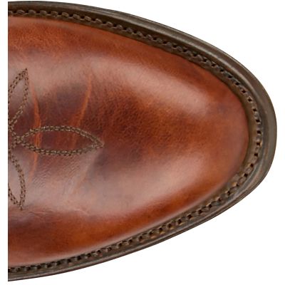 Boots western cuir marron à soufflet - Bottines cowboy artisanales Boots western cuir marron à soufflet - Bottines cowboy artisanales