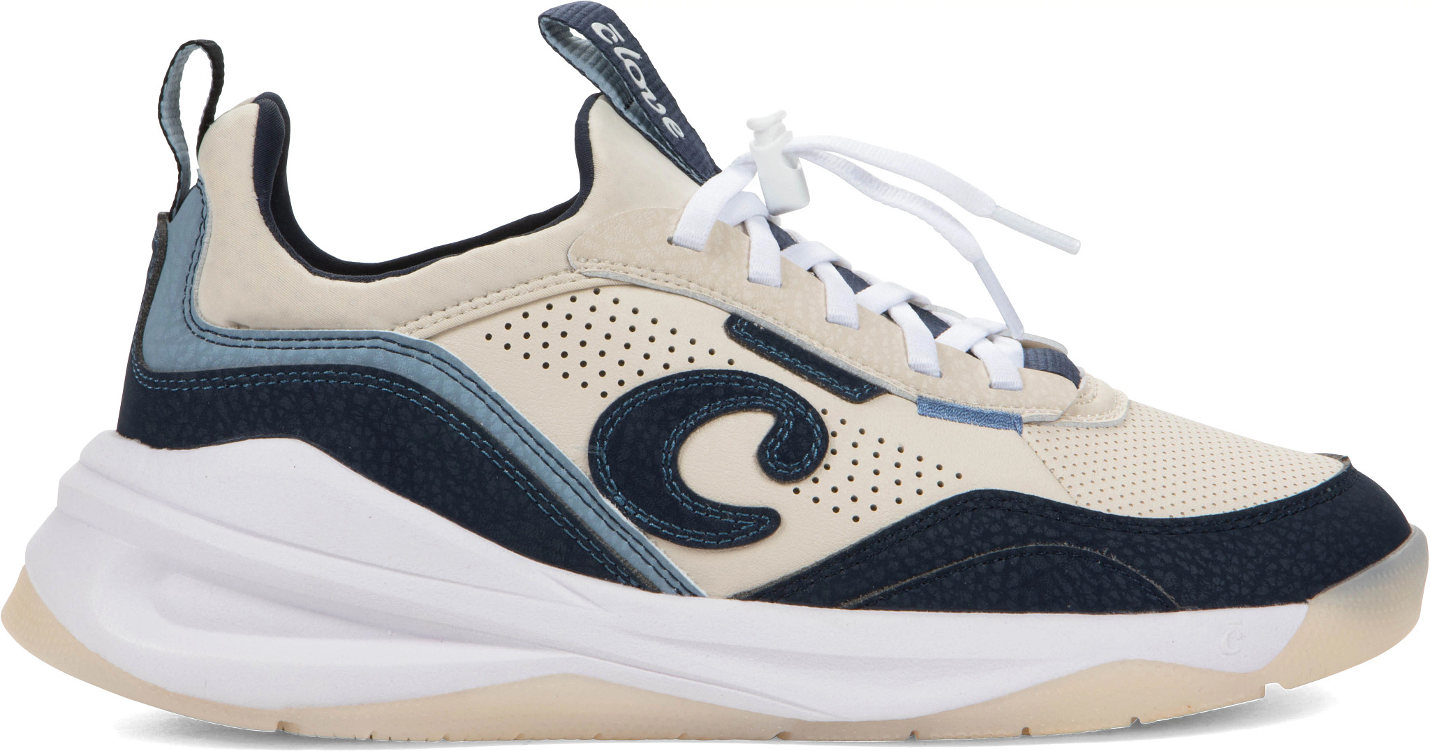 Women's Clove Strada Walker shown in Sand/Navy/White (Multicolor)