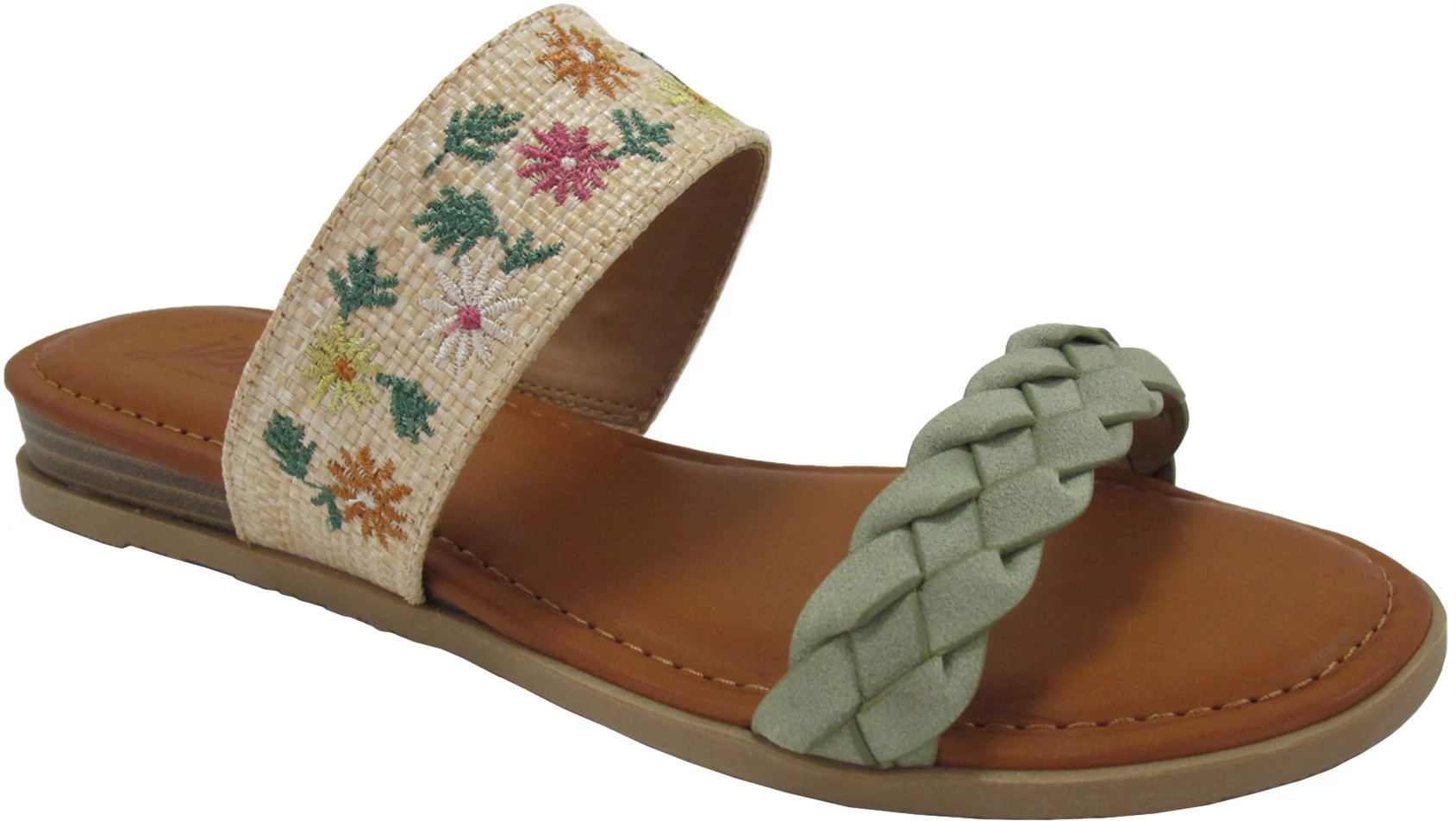 Sandales Compensées Jellypop Boho à Lacets - Marron Clair (Tan) - Taille US 7.5 (M) - Neuf Sans Emballage