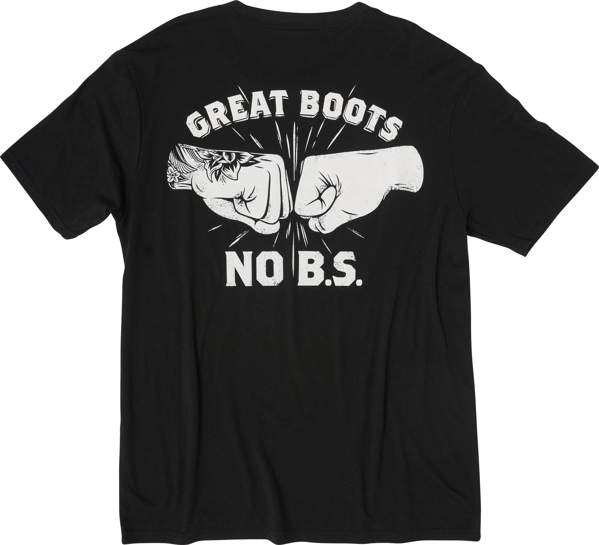 Men's Brunt Workwear Martin Short Sleeve Great Boots No B.S T-Shirt shown in Black (Black)