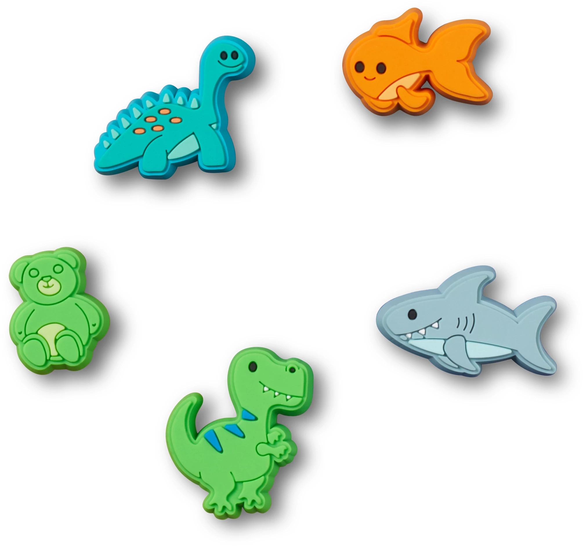 Unisex Crocs Cartoon Animal 5pk Jibbitz shown in Multicolor (Multicolor)