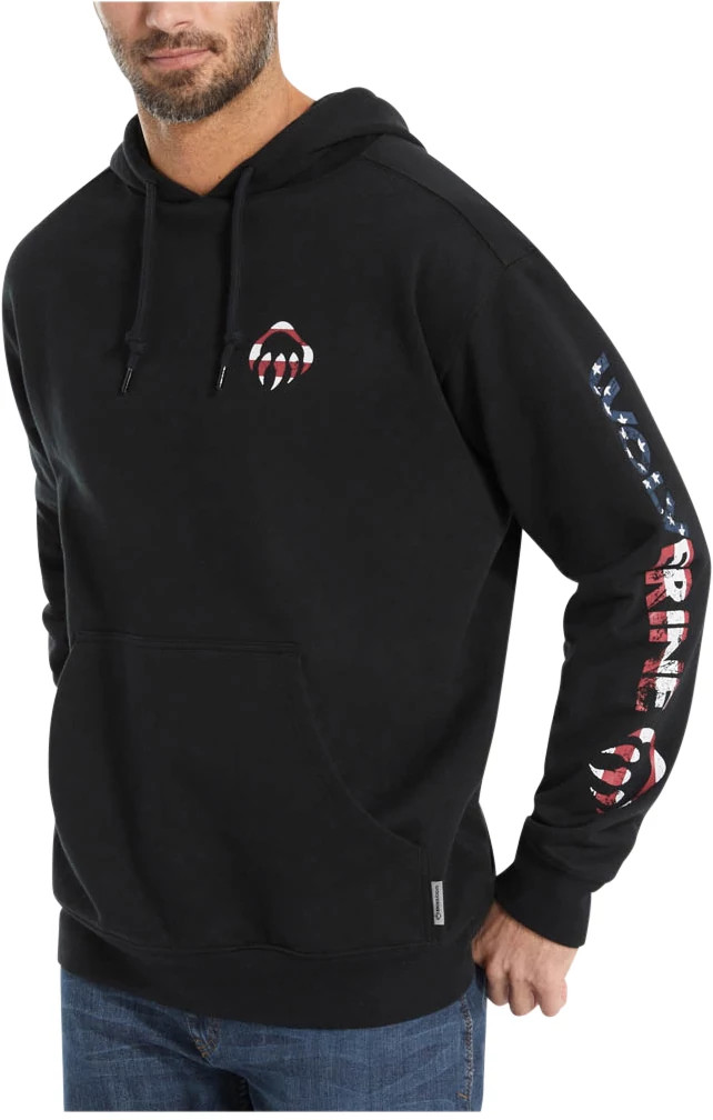Men's Wolverine Americana Graphic Hoodie shown in Black (Black)