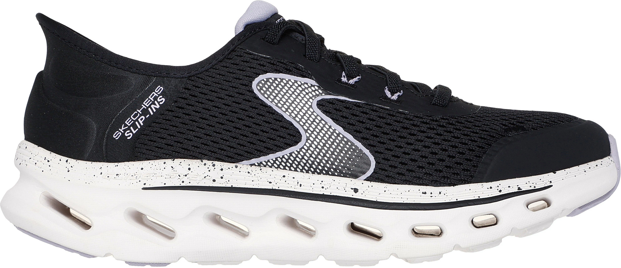 Women's Skechers Slip-Ins Gowalk Glide-Step 2.0 Dani shown in Black/White/Lavender (Black)