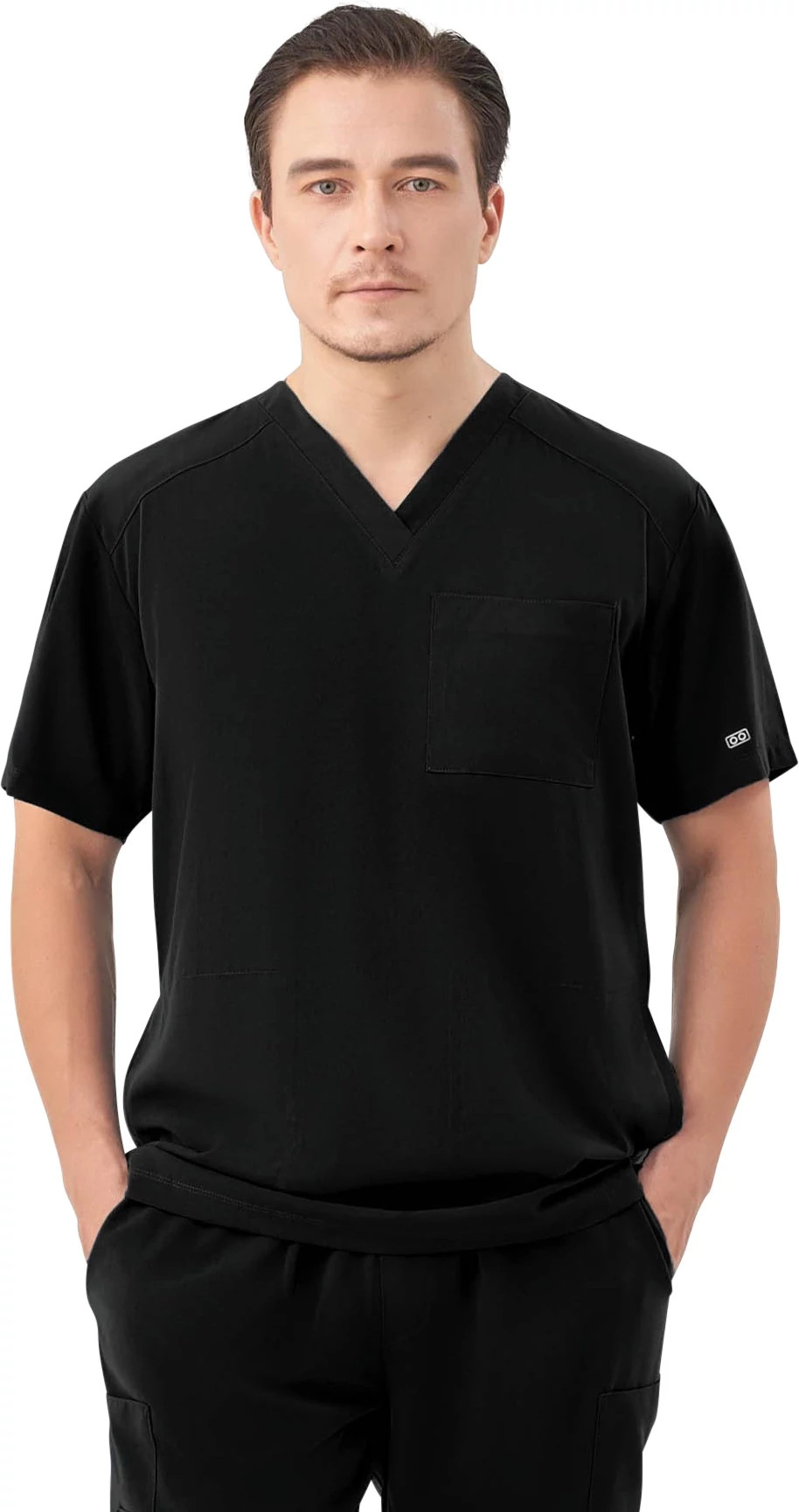 Men's Parkley Quantum Ryder V Neck shown in Black (Black)