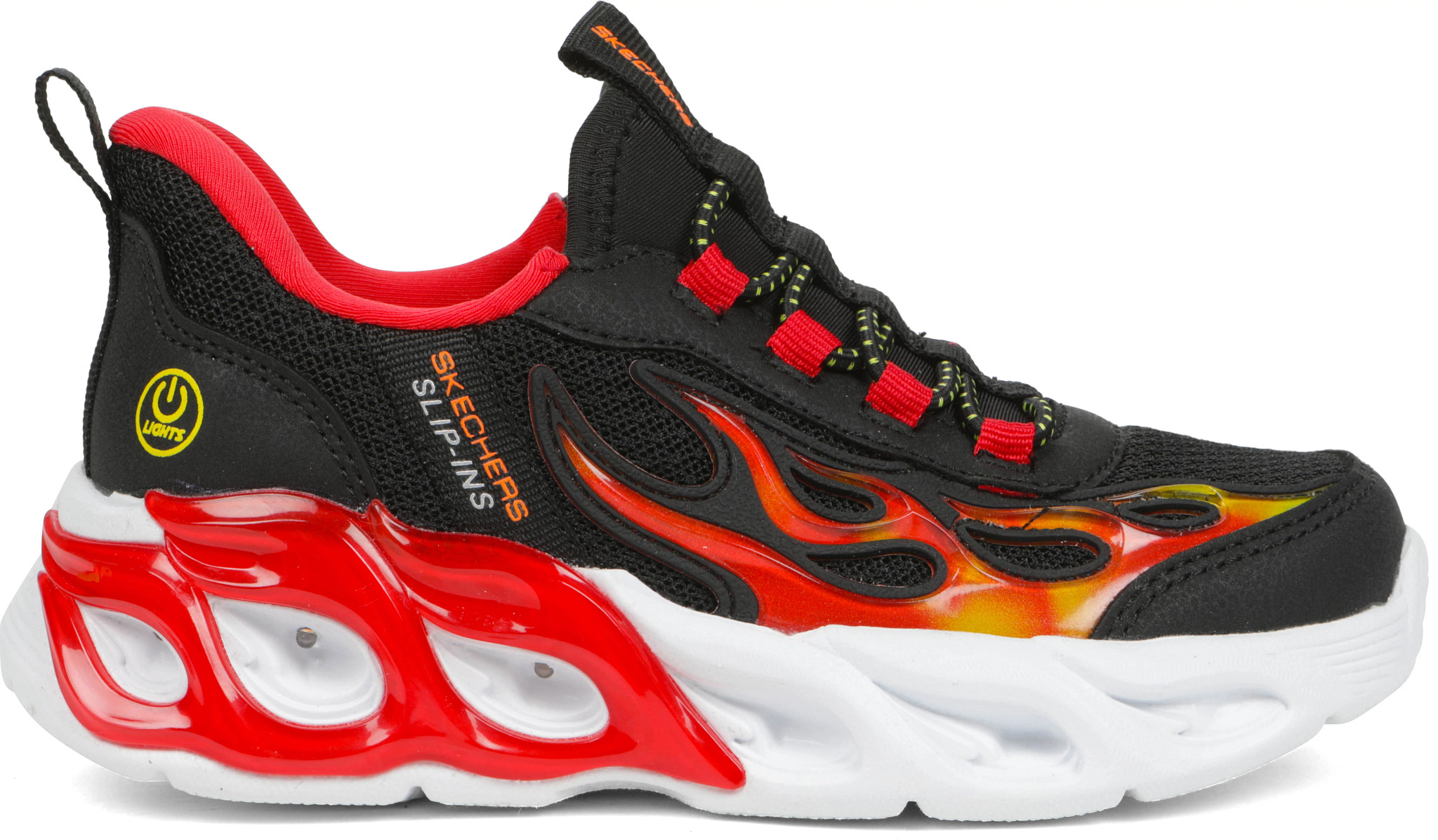 Boy's Skechers Slip-Ins Thermo-Flash 2.0 Heat shown in Black/ Red (Black)