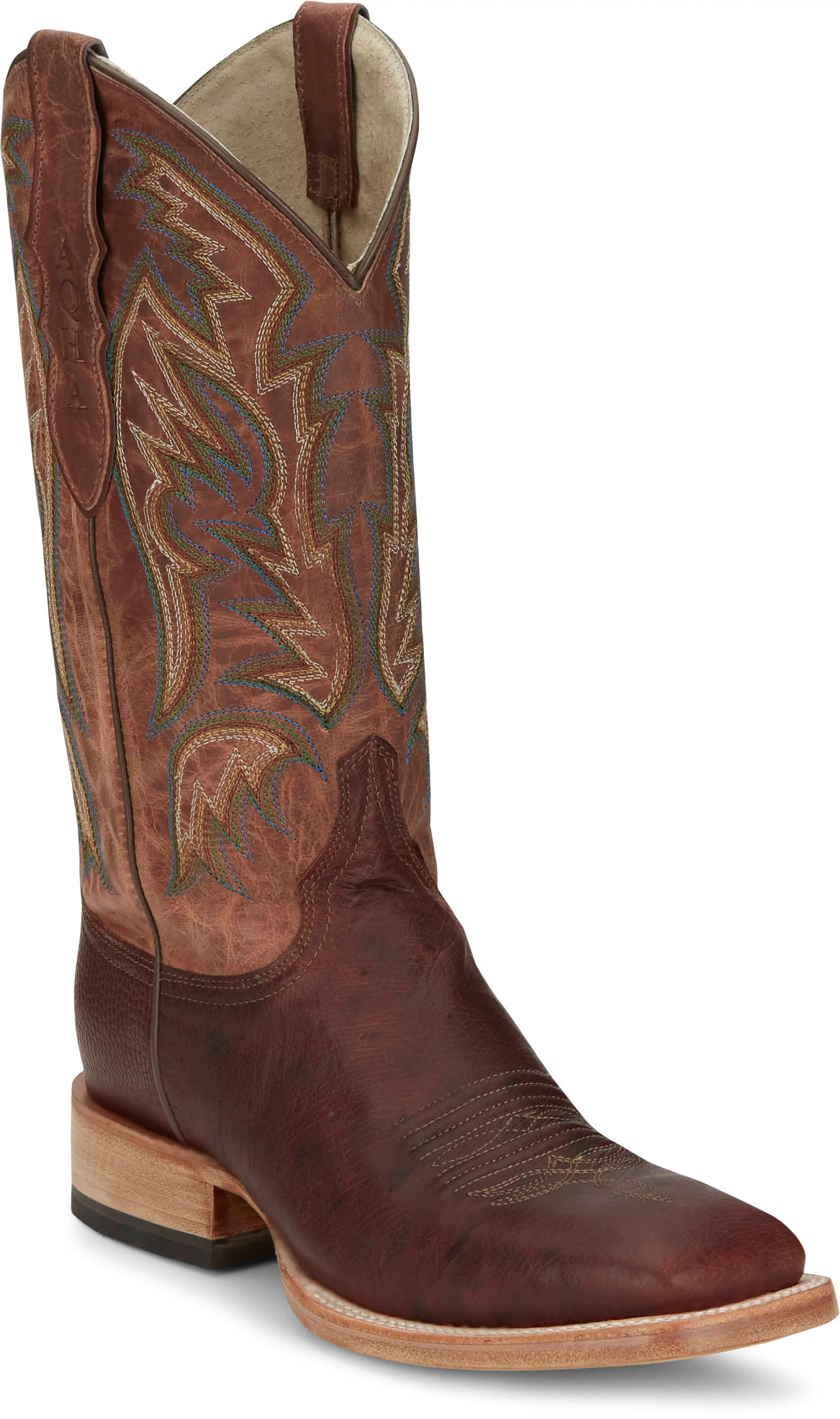 Justin Boots Ralston Boots in Cognac popular Smooth Ostrich mens